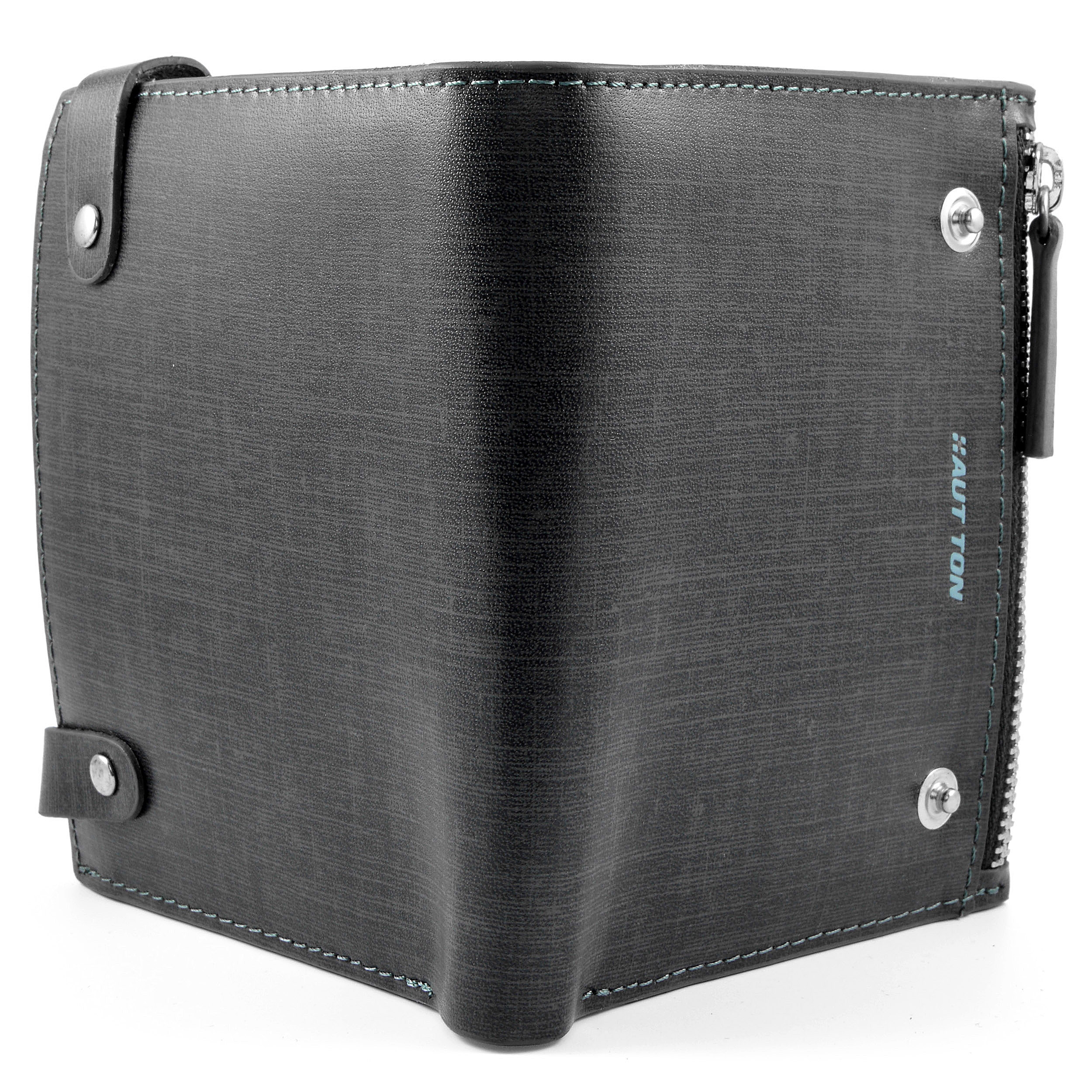 Graue Pierre Leder Geldbörse - 4