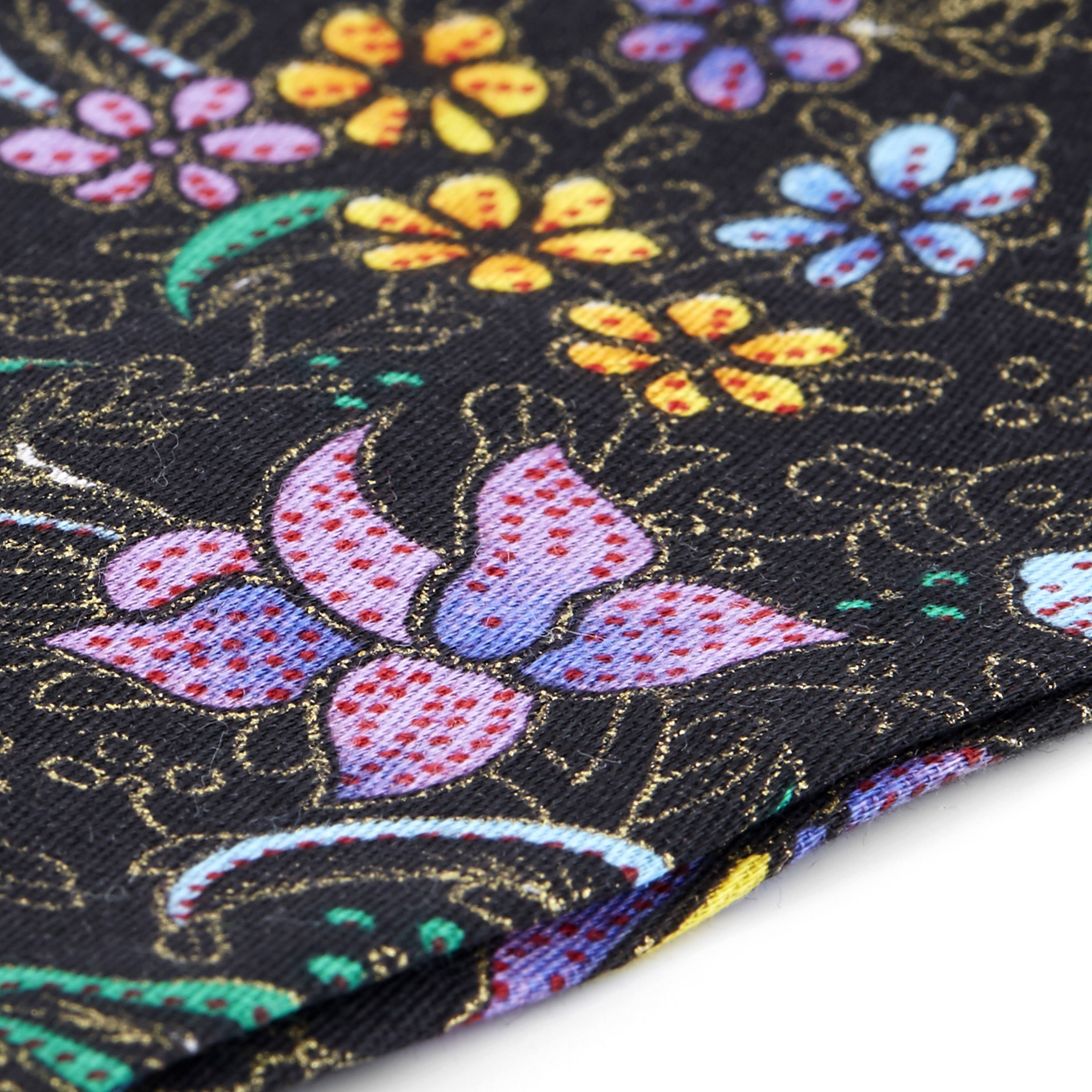 Lommeklud med Syet Blomstermønster - 2