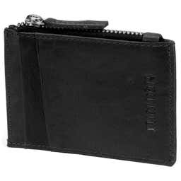 Czarny skórzany mini portfel RFID Montreal