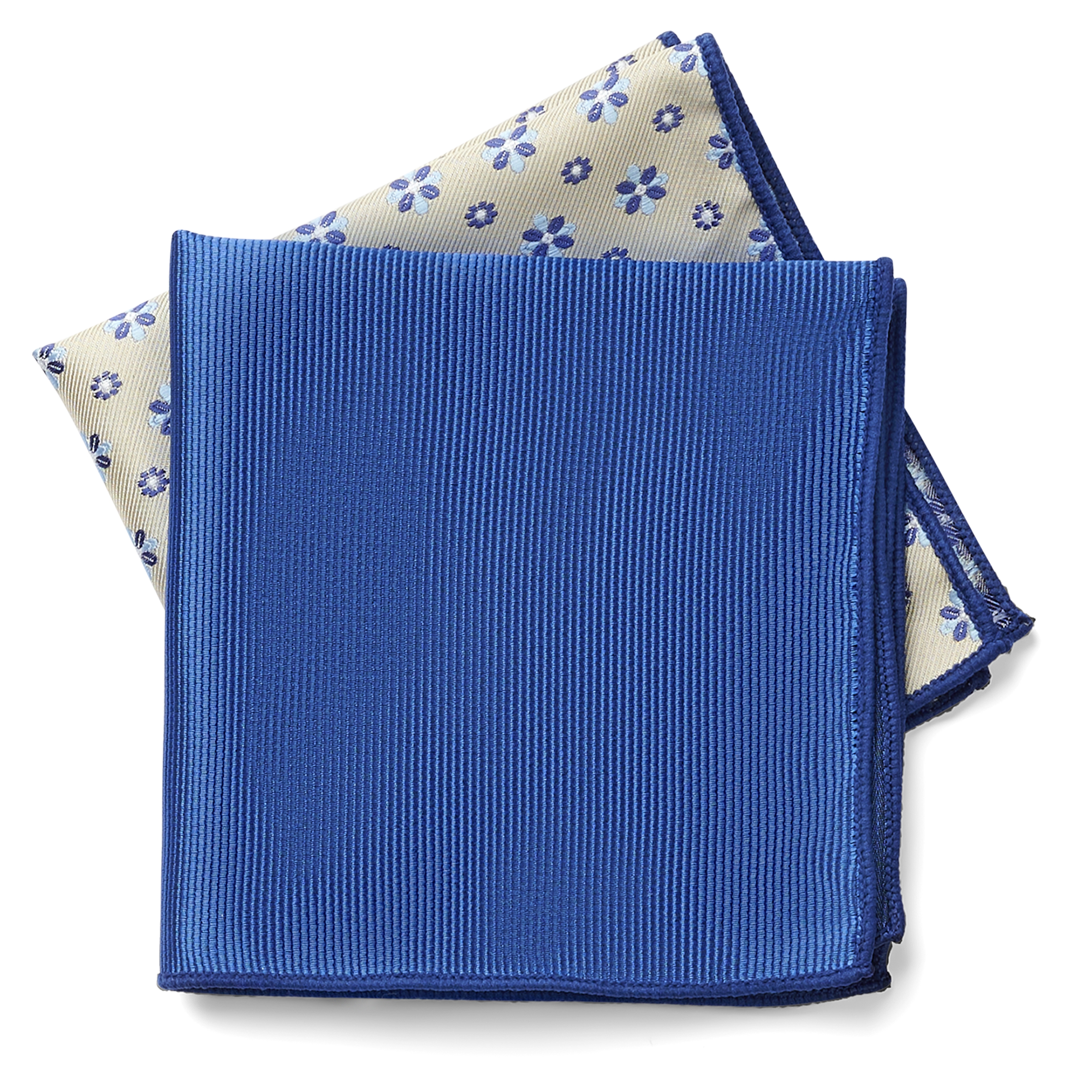 Geschenkset Kostuumaccessoires | Beige en Blauwe Set met Bloemenpatroon - 6