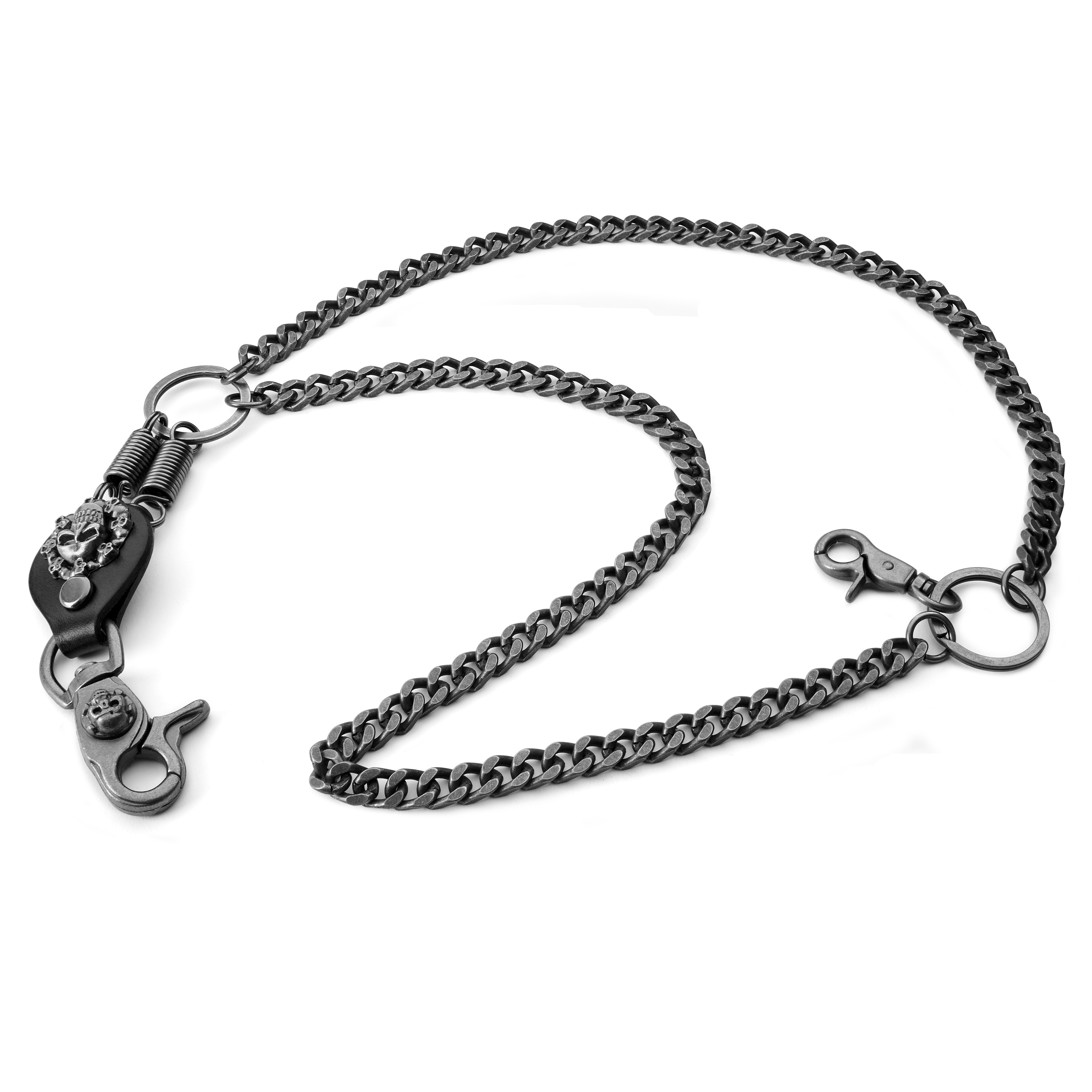 Dobbel Lommeboklenke med Hodeskalle - 1