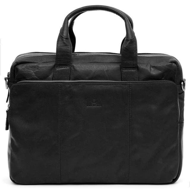 Montreal | Black Leather Work Bag | In stock! | Lucleon