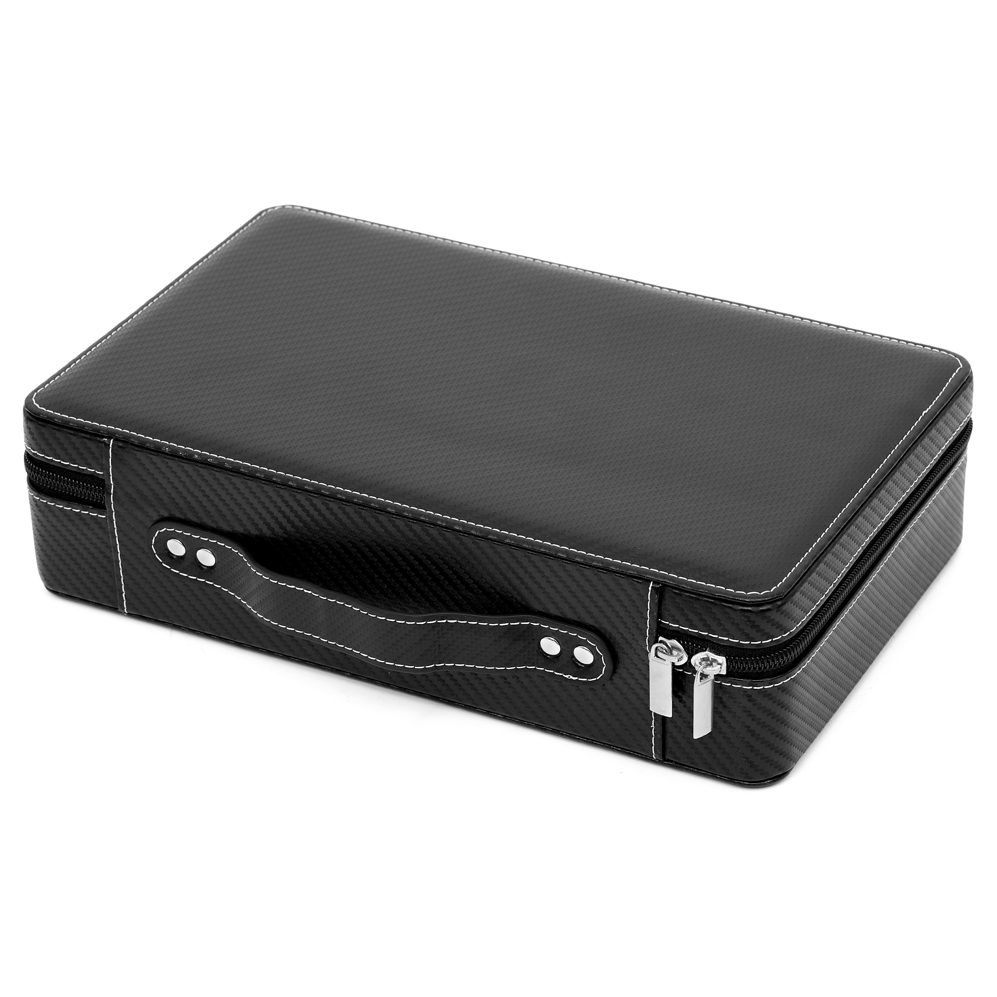 Black Portable Watch Case - 10 Watches - 5