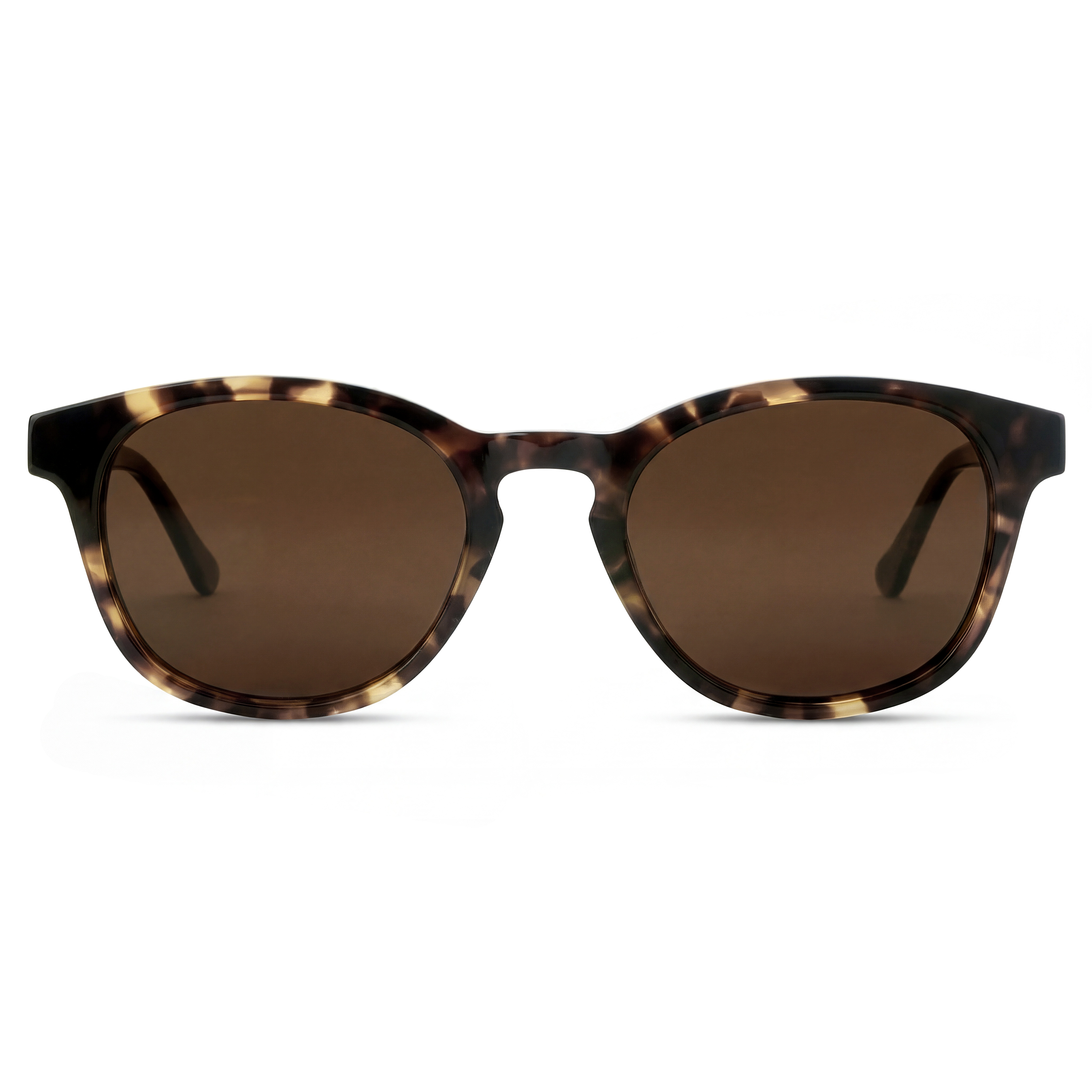 Classic | Brown Panto Sunglasses with Tortoise Frame