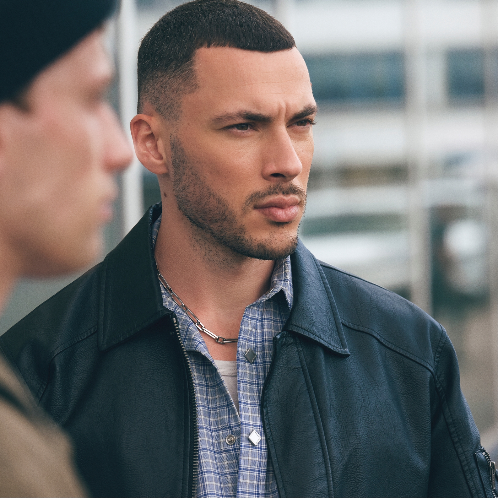 Connor Amager ezüst tónusú kábel lánc nyaklánc - 4