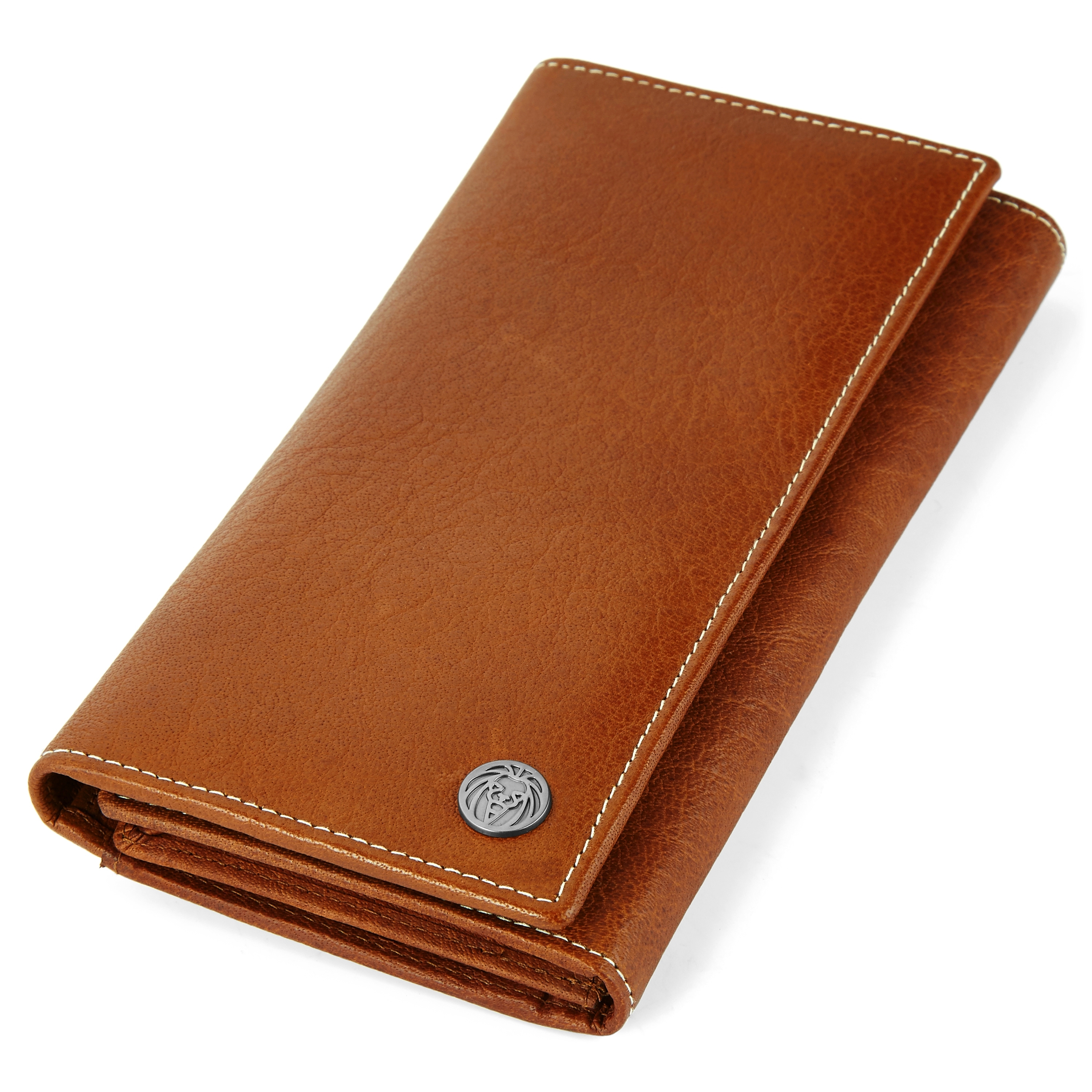 Oxford Lysebrun Trifold Skinnlommebok - 5