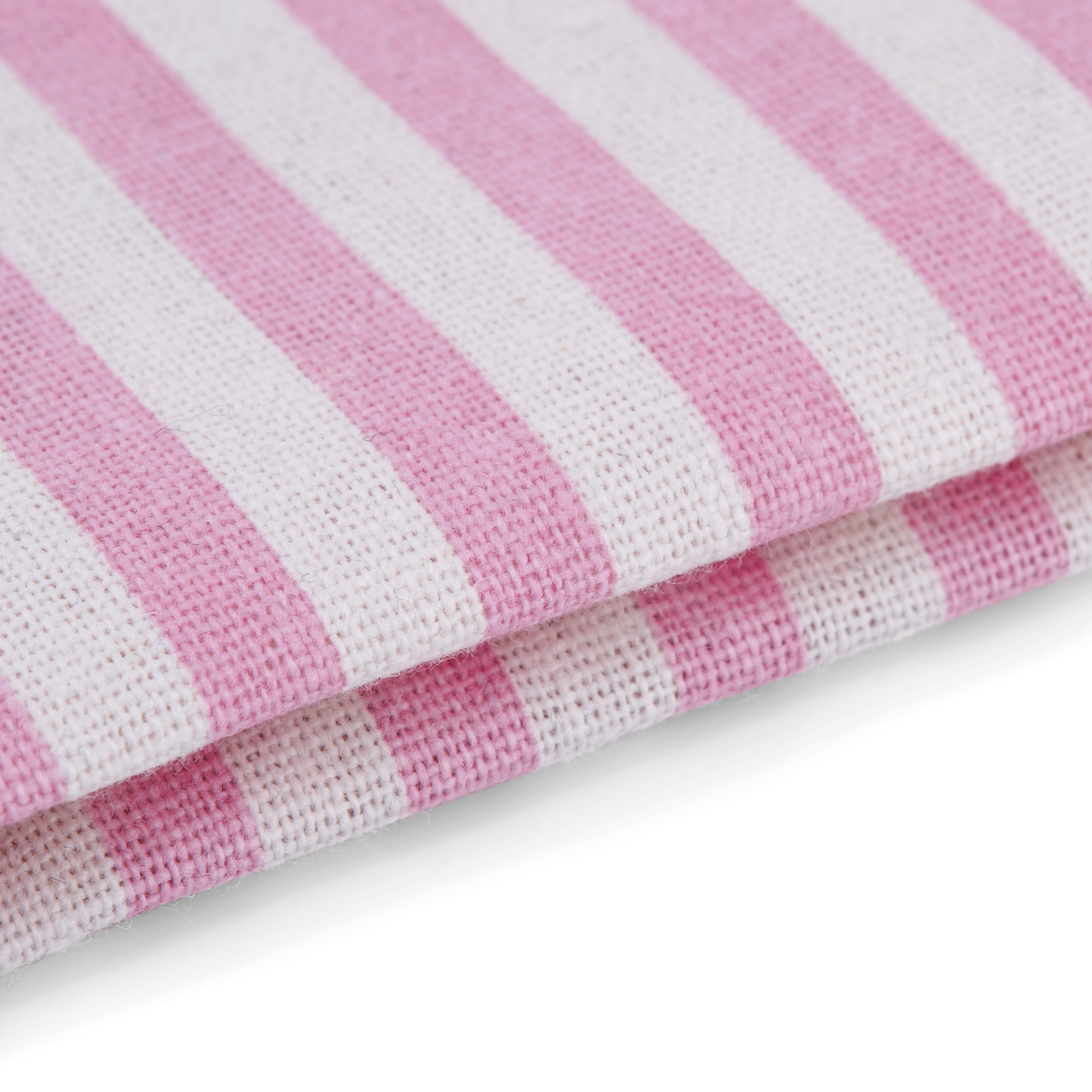 Hvitt og Rosa Stripet Lommetørkle - 2