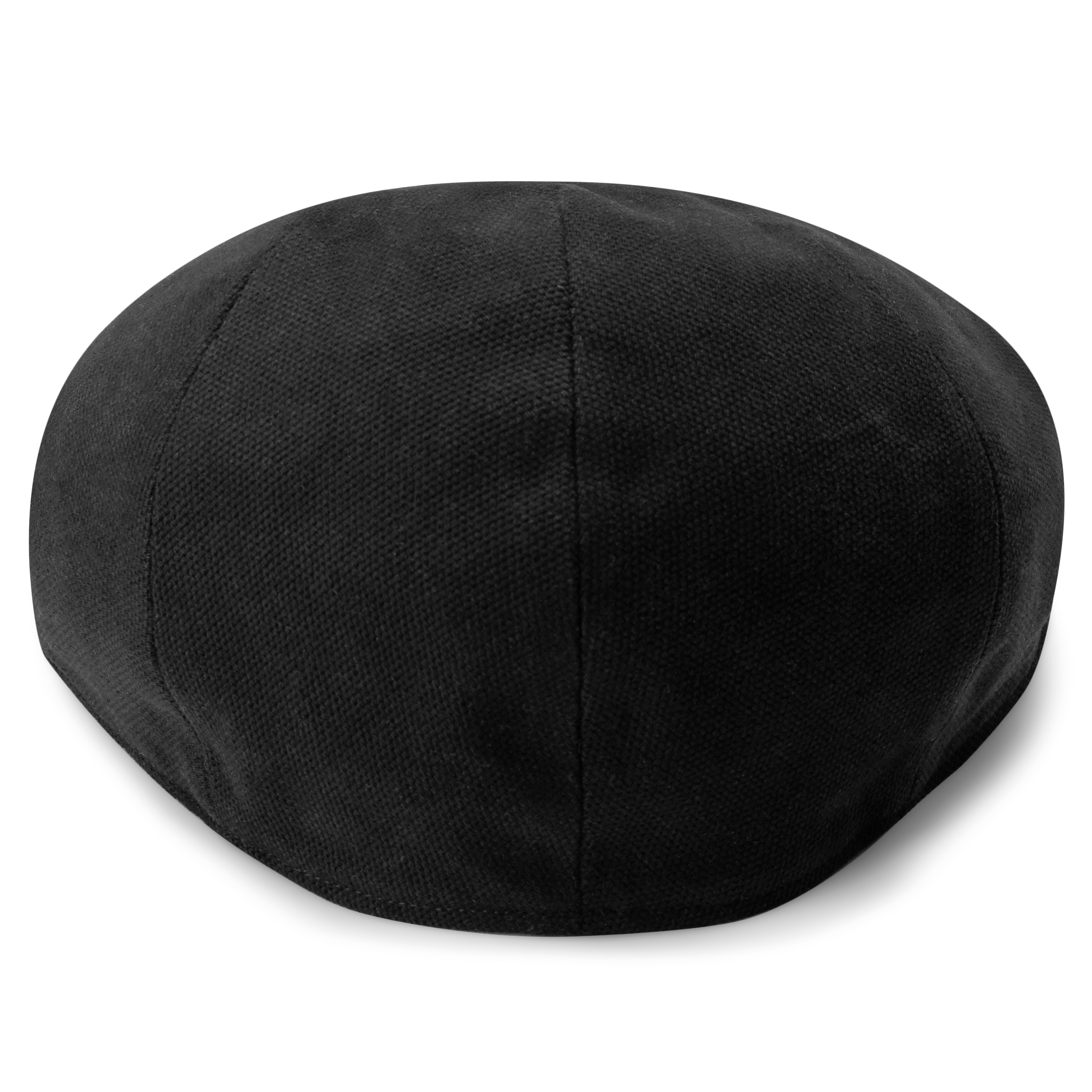 Moda | Black Cotton Flat Cap | In stock! | Fawler