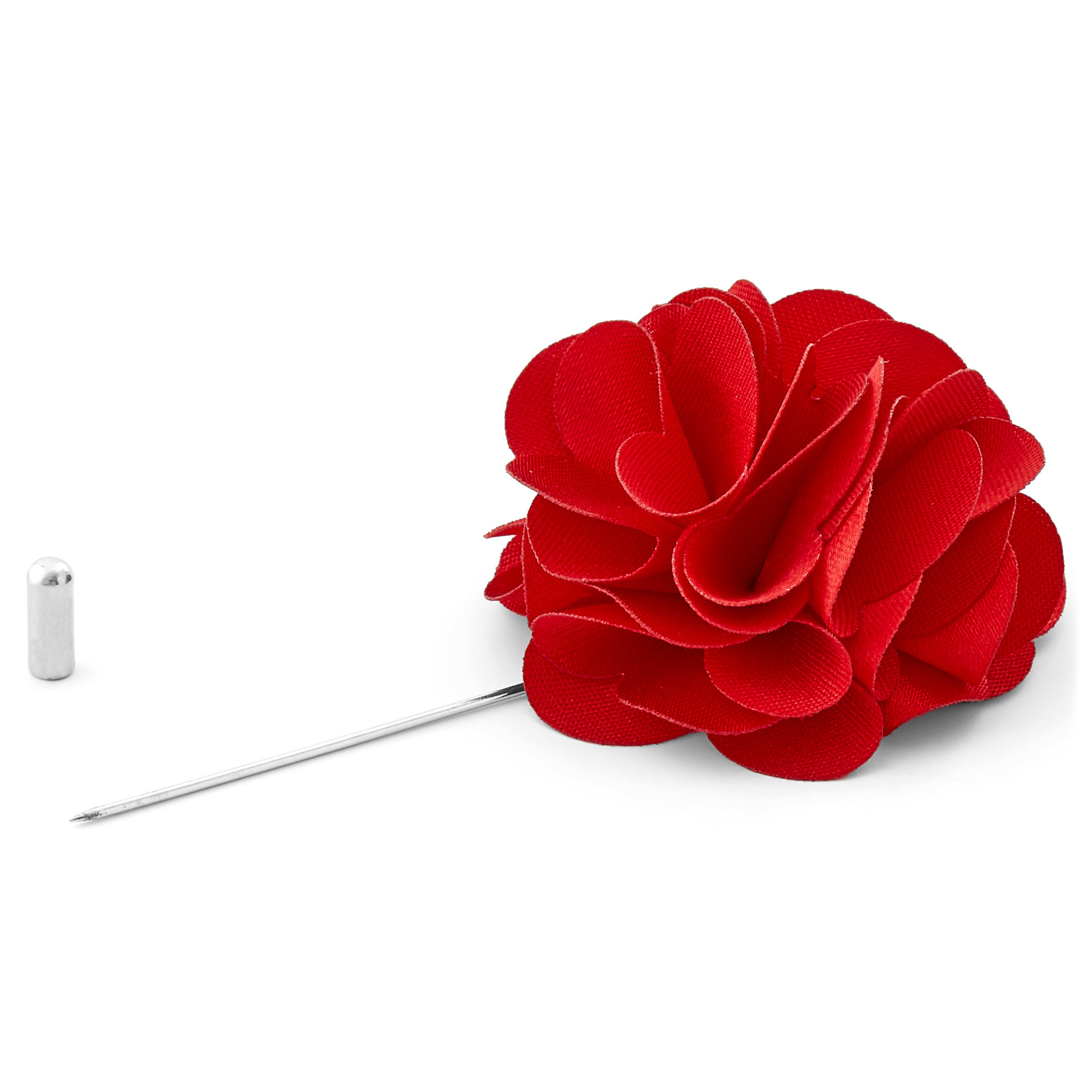 Ylellinen tummanpunainen kukkarintaneula  - 2