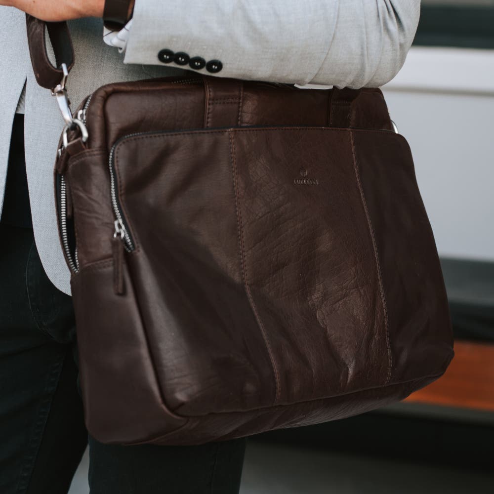 hover: Montreal | Dark Brown Leather Work Bag hover: Montreal | Dark Brown Leather Work Bag