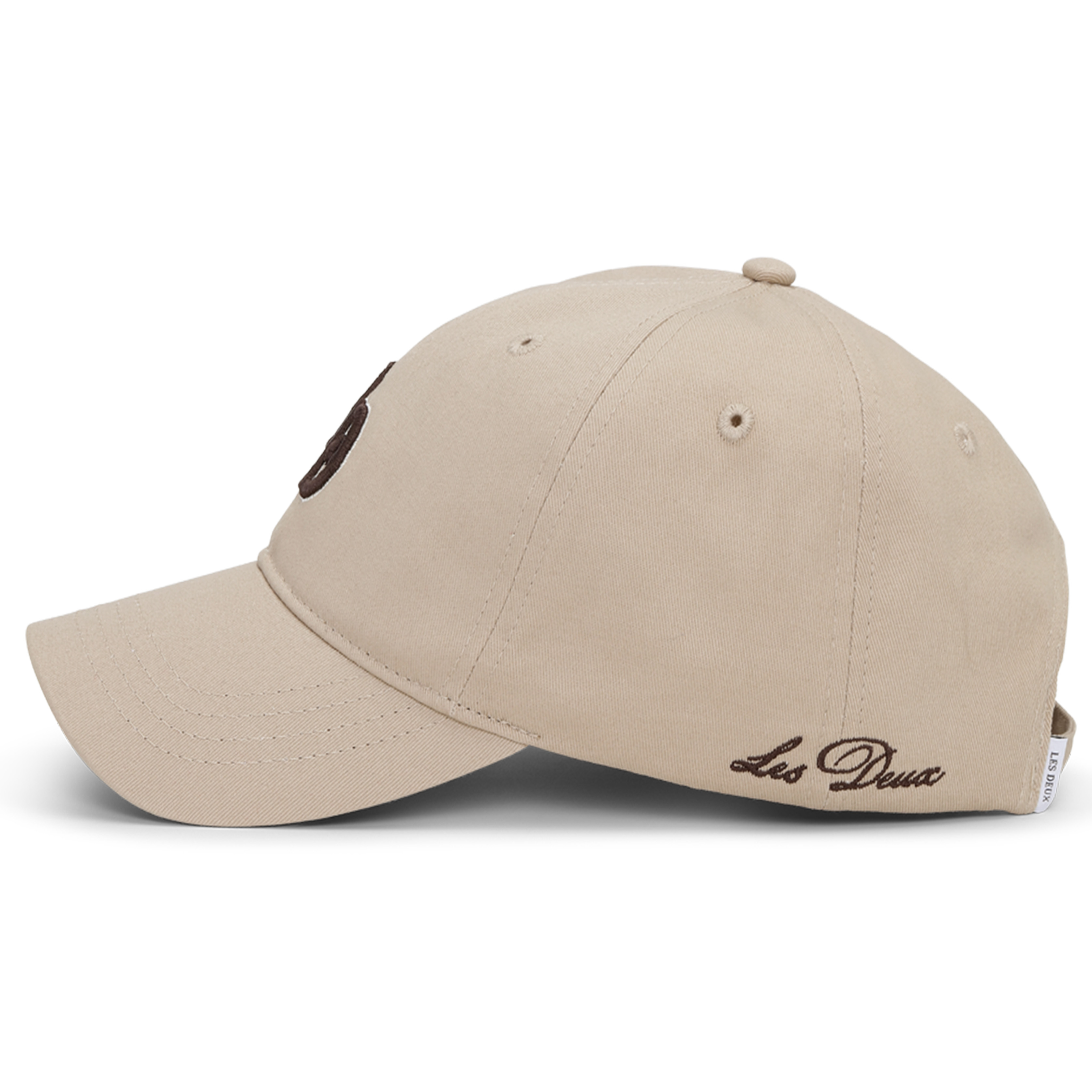 Les Deux | Dunkelbraune LD Logo Dad-Kappe - 9