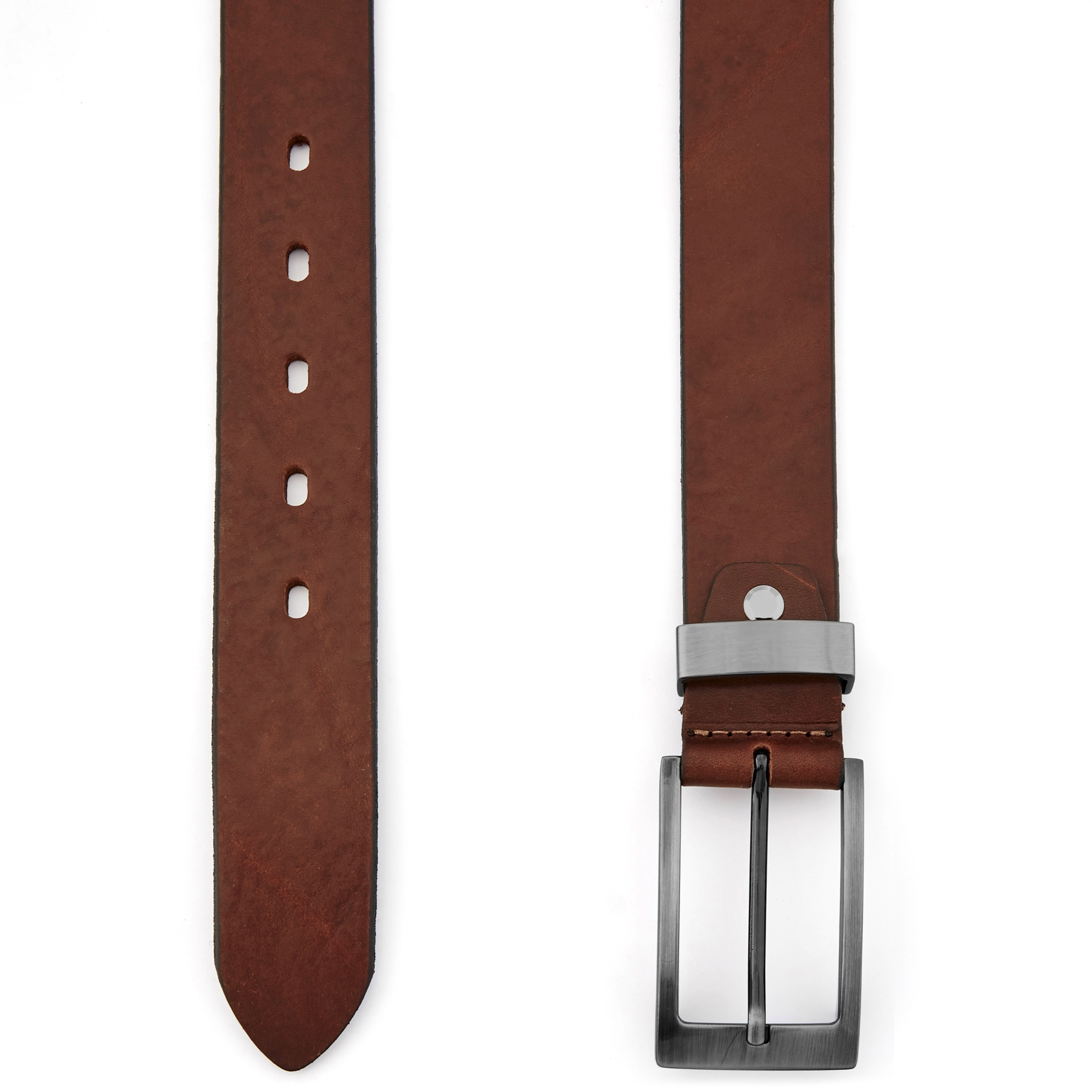 Casual Light Brown Leather Belt