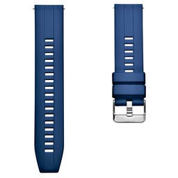 Blue 4/5" (20 mm) Silicone Sports Watch Straps