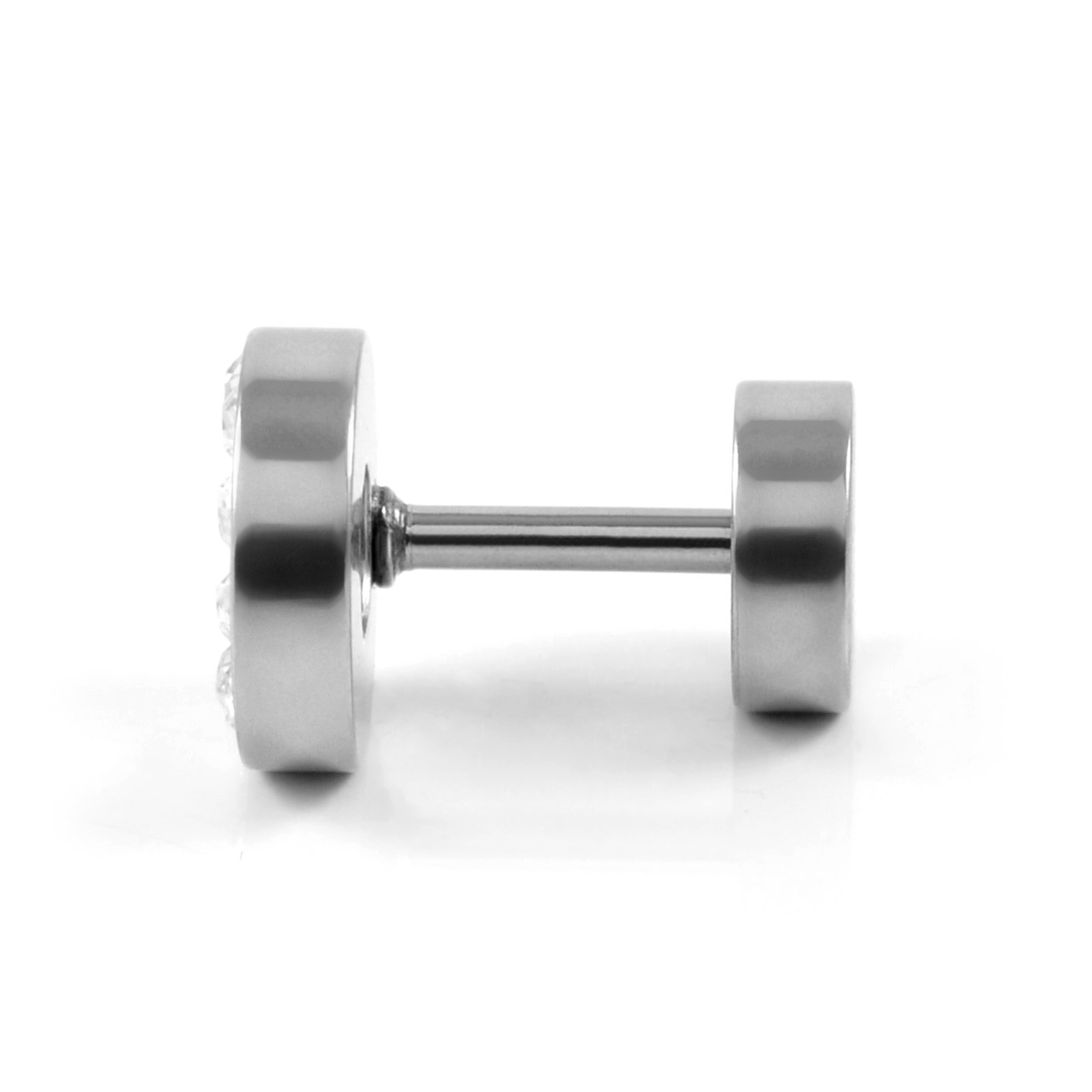 8mm Circle Crystal Stud Earring - 2