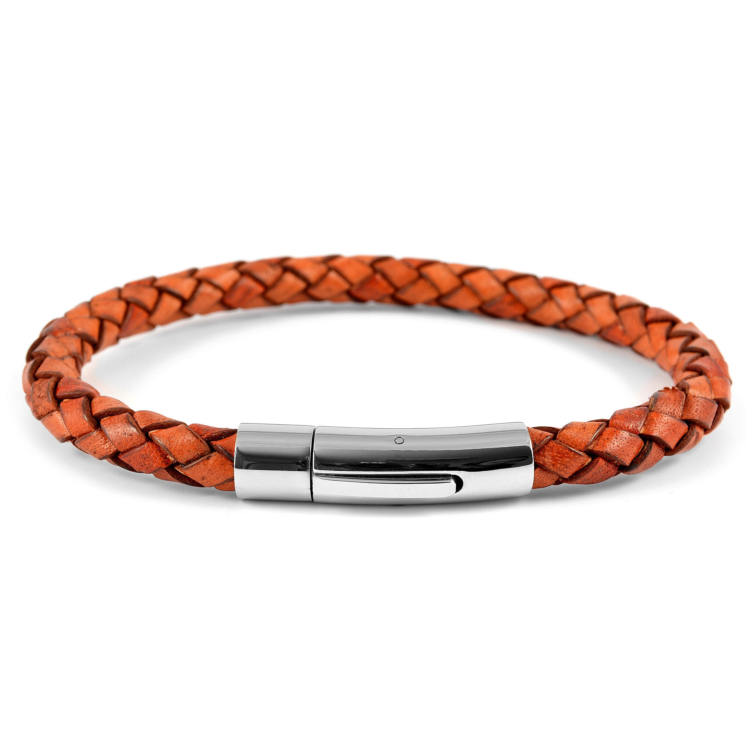 Bracelet Bolo en cuir brun rouge 6mm  - 2