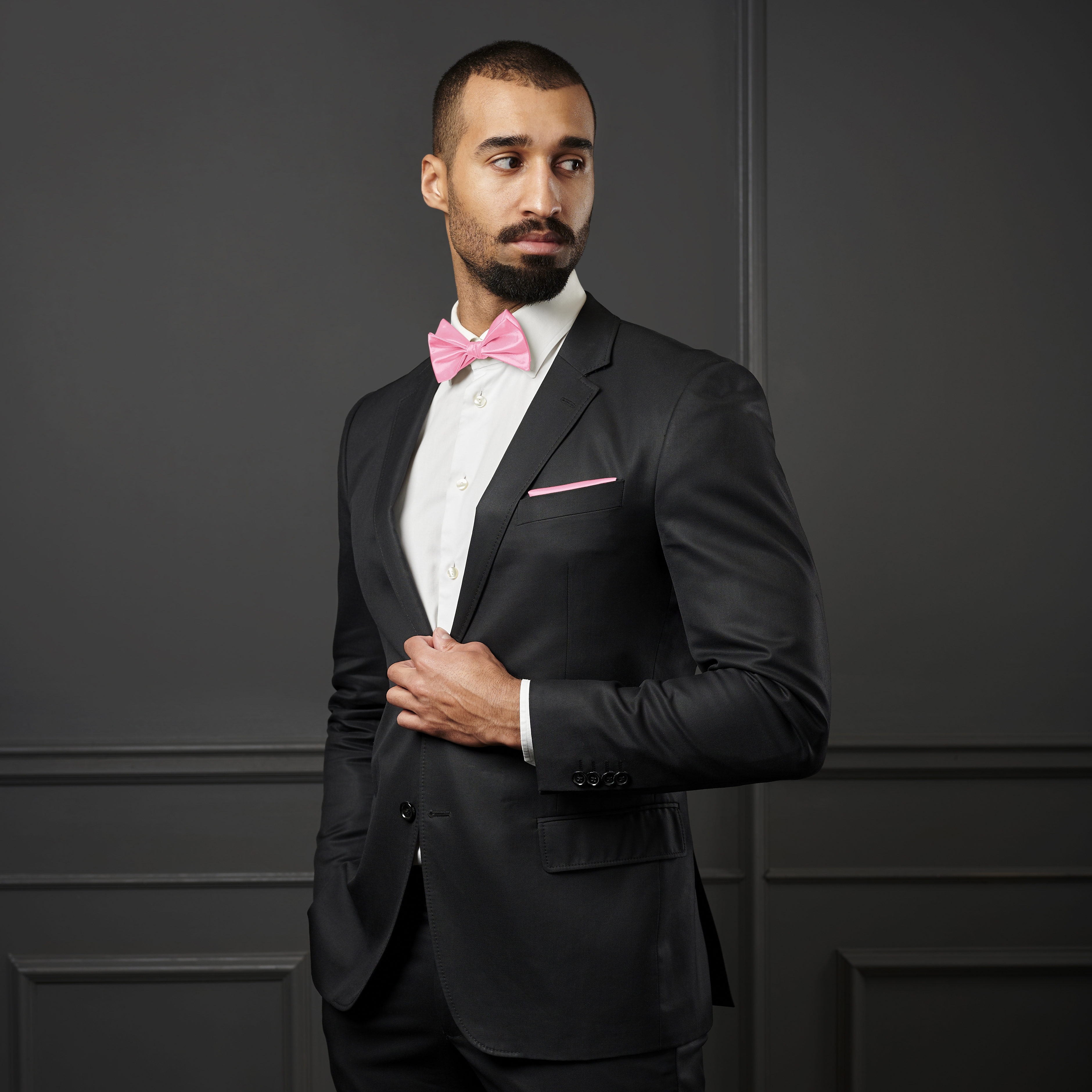 Laço para Atar Simples Rosa Brilhante - 4