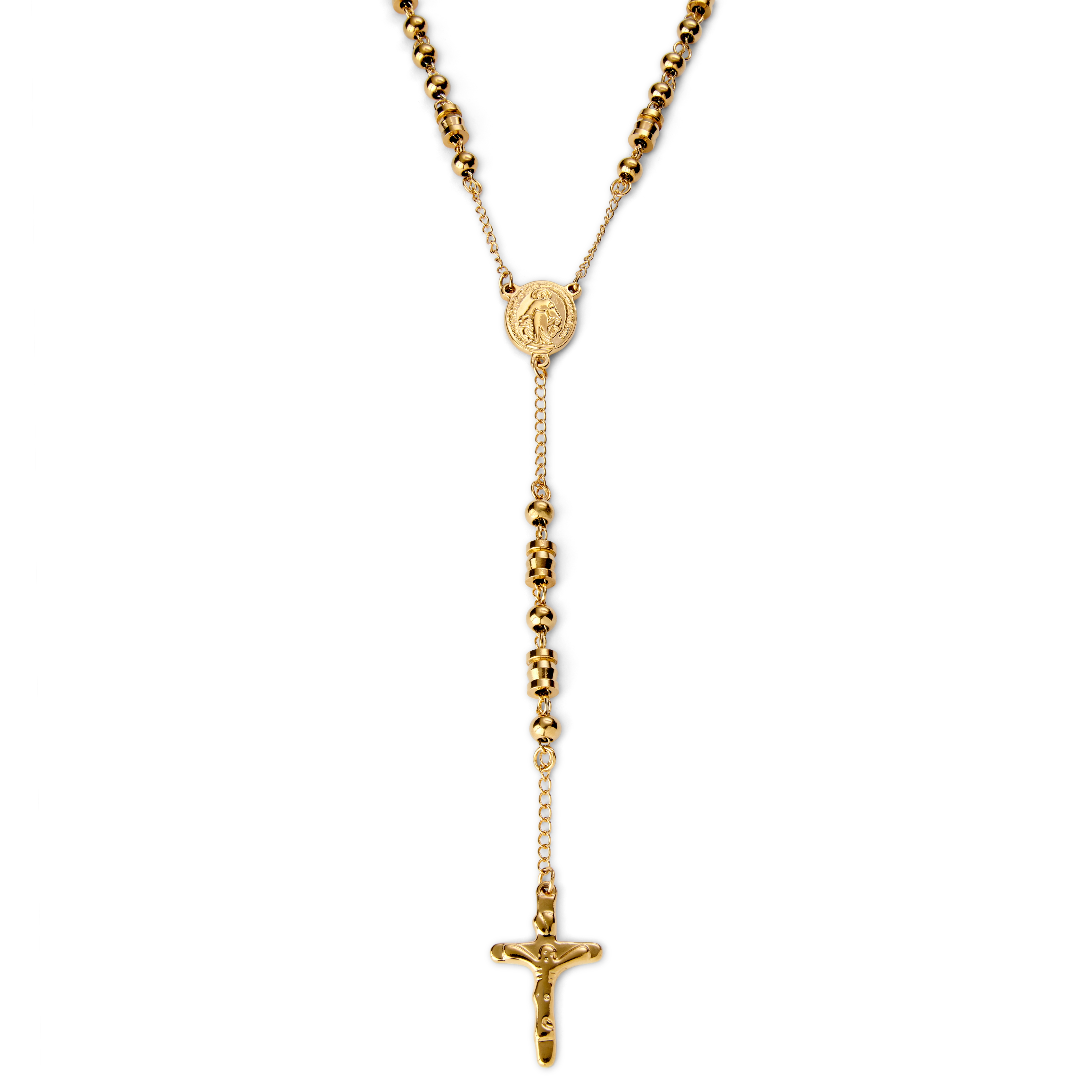 Collar rosario dorado - 2