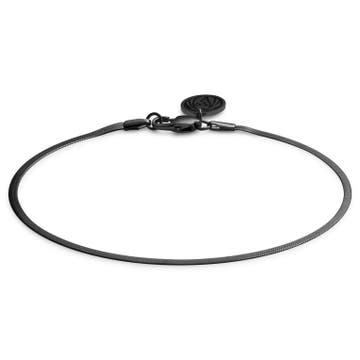 Essentials | 2 mm Gunmetal Black Herringbone Chain Bracelet Essentials | 2 mm Gunmetal Black Herringbone Chain Bracelet