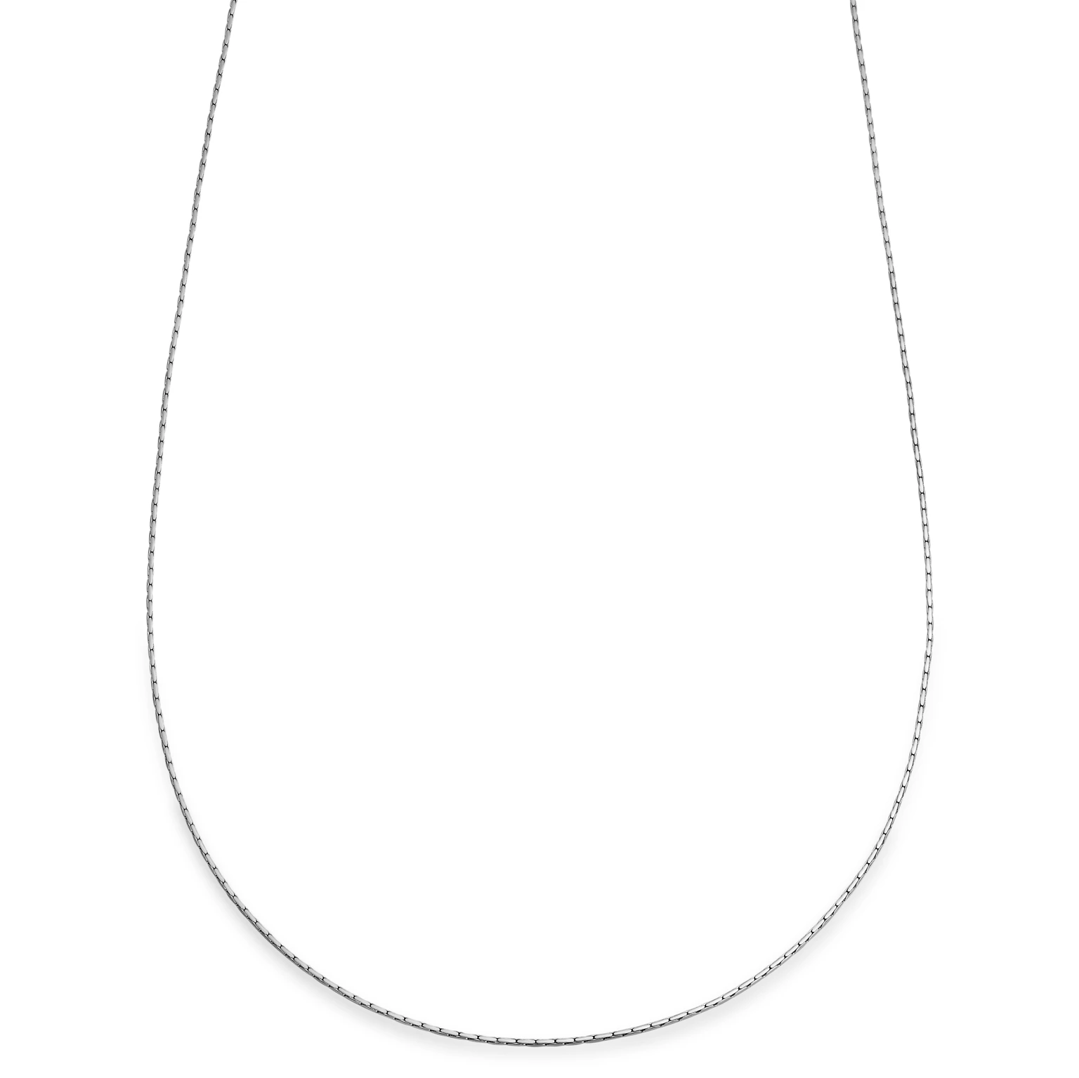 Essentials | 1 mm silberfarbene rechteckige Venezianer Halskette Essentials | 1 mm silberfarbene rechteckige Venezianer Halskette
