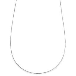 Essentials | 1 mm Silver-Tone Rectangular Box Chain Necklace