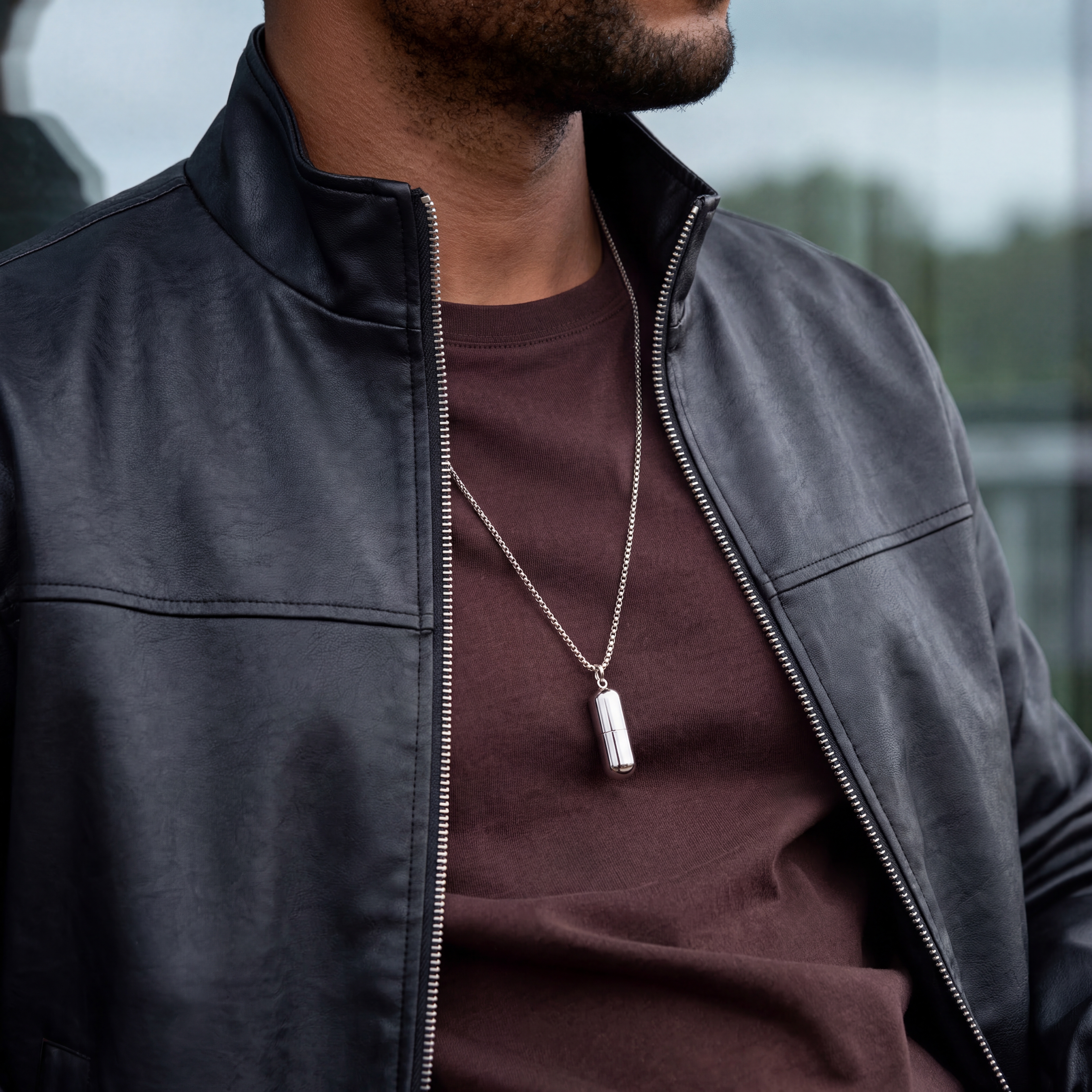 Egan | Silverfärgat Pillerhalsband - 3