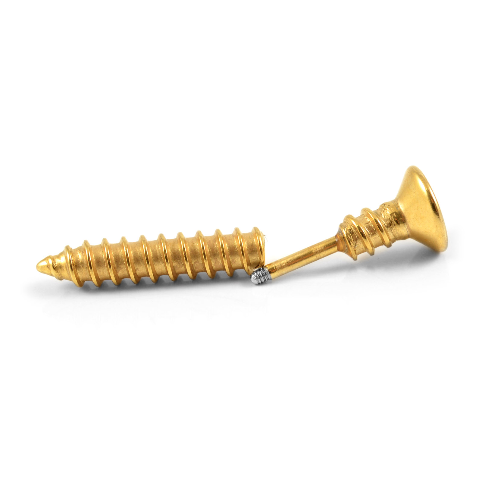Screwless Gold-Tone Earring - 7