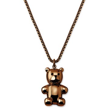 Egan | Kupferfarbener Edelstahl-Teddybär-Anhänger mit Halskette (Box Chain) Egan | Kupferfarbener Edelstahl-Teddybär-Anhänger mit Halskette (Box Chain)