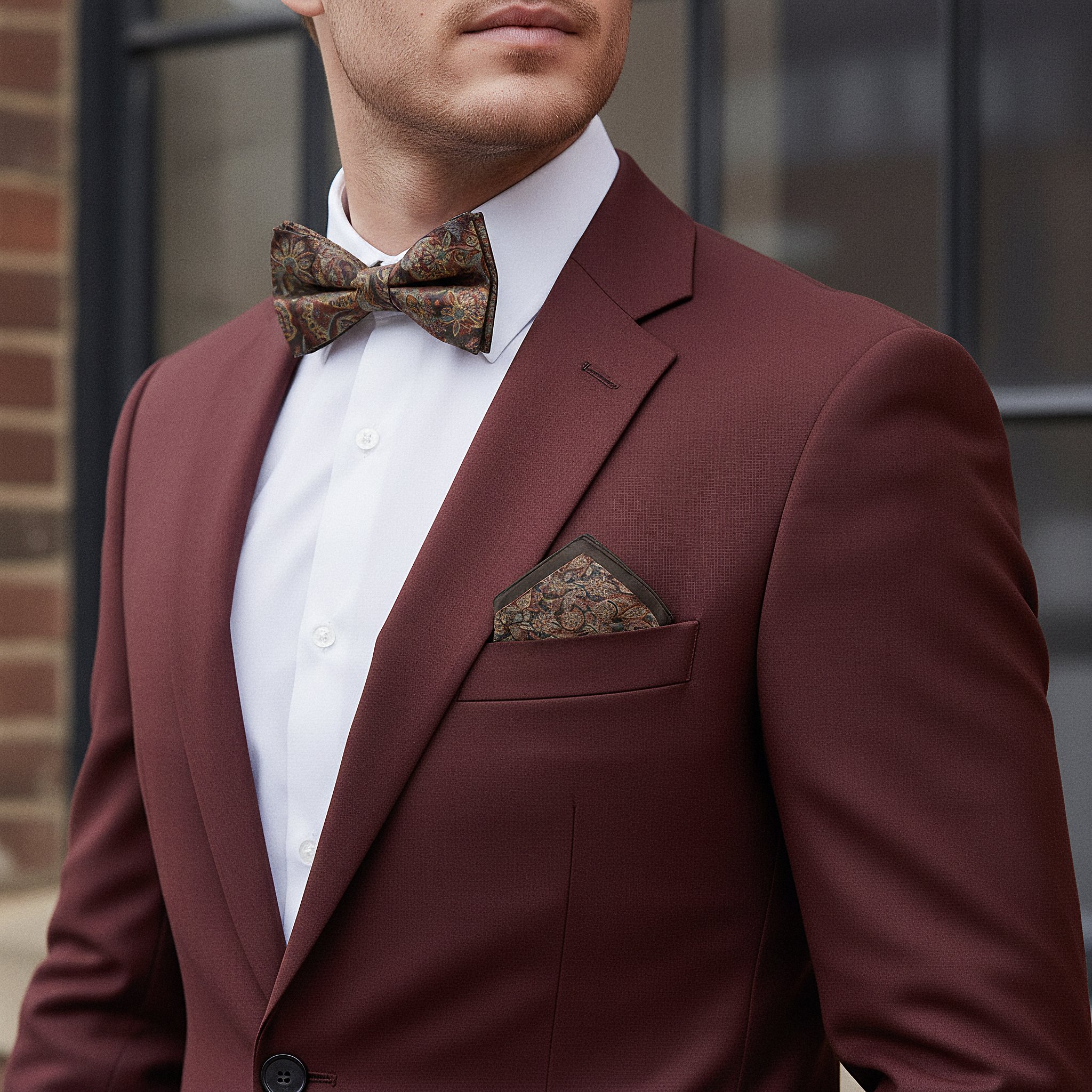 Noeud papillon Boho en soie Bilal - 3