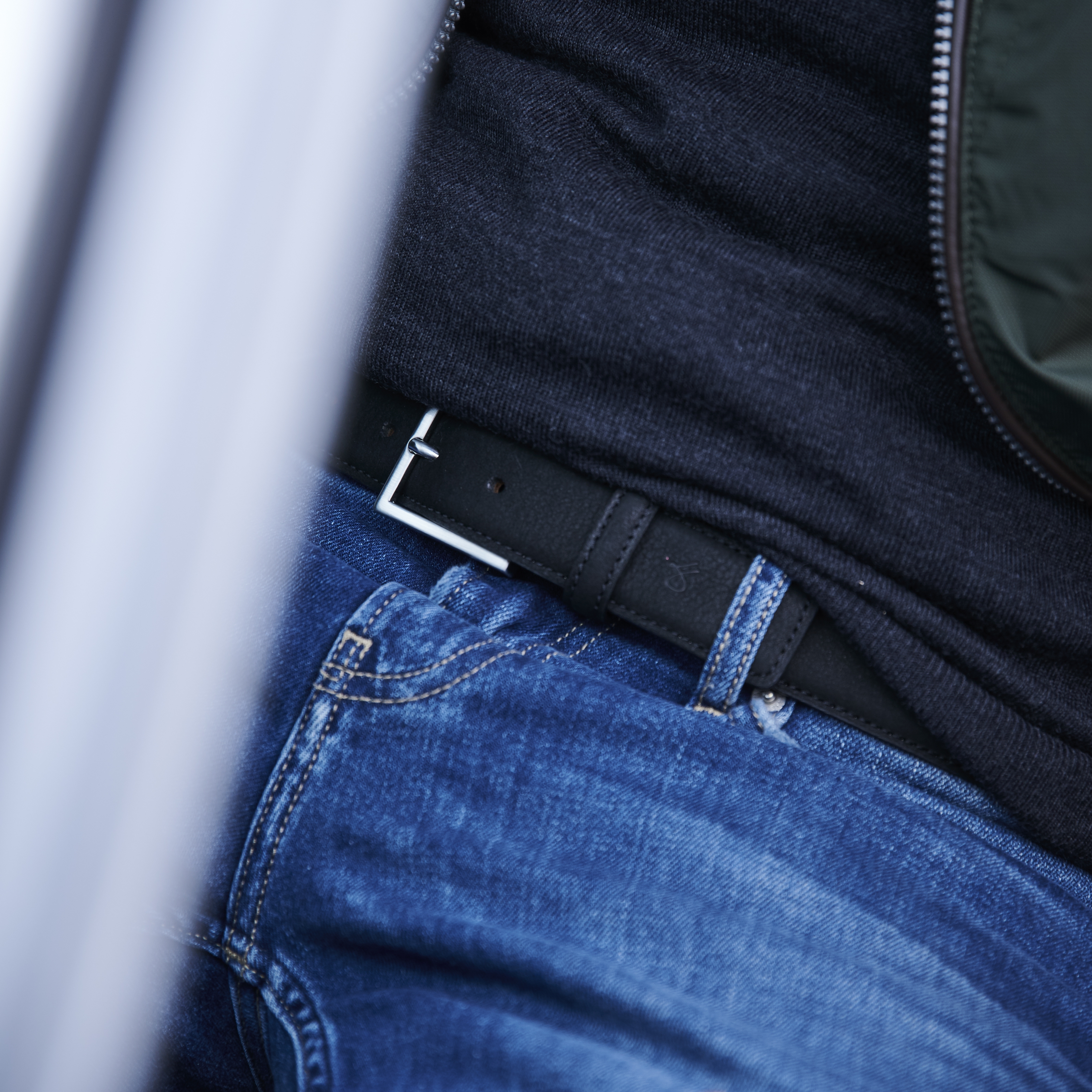 Padua | Black Nubuck Leather Belt - 5