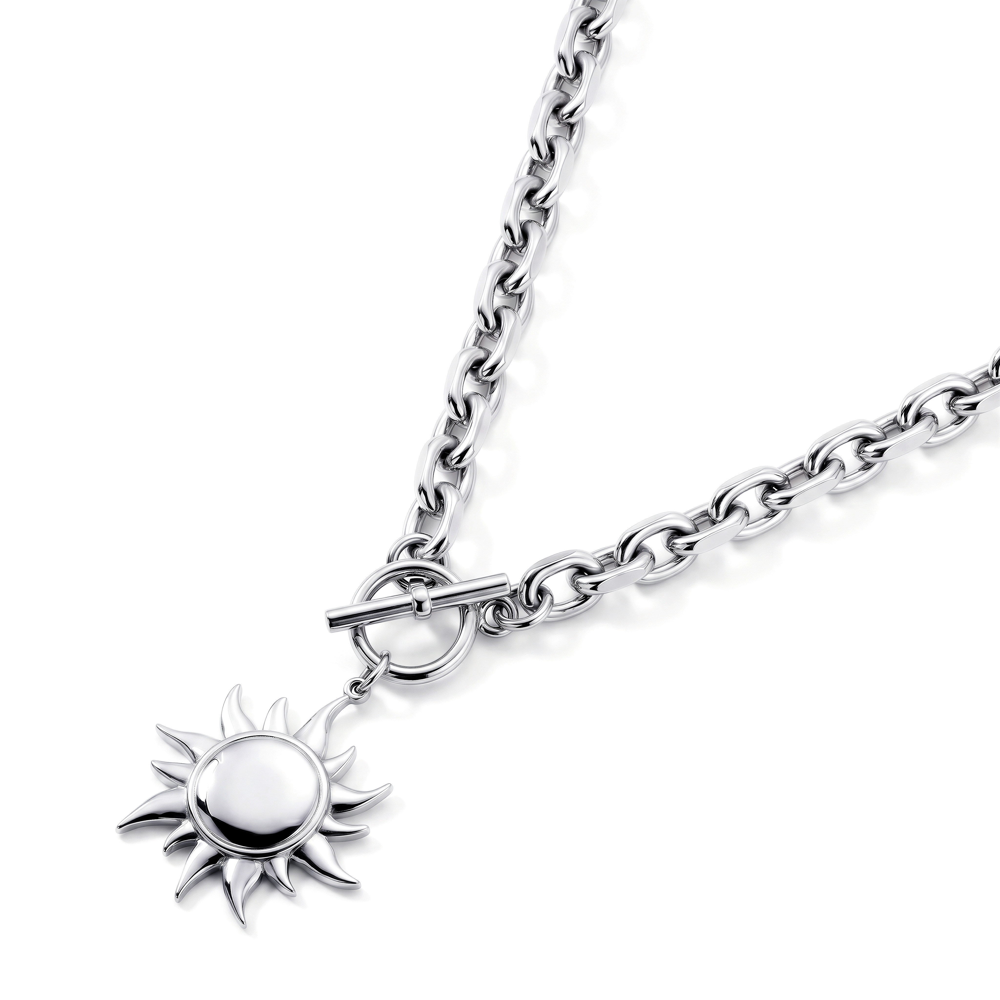 Pearlmania | Solar Chain ステンレススチールペンダントネックレス - 2