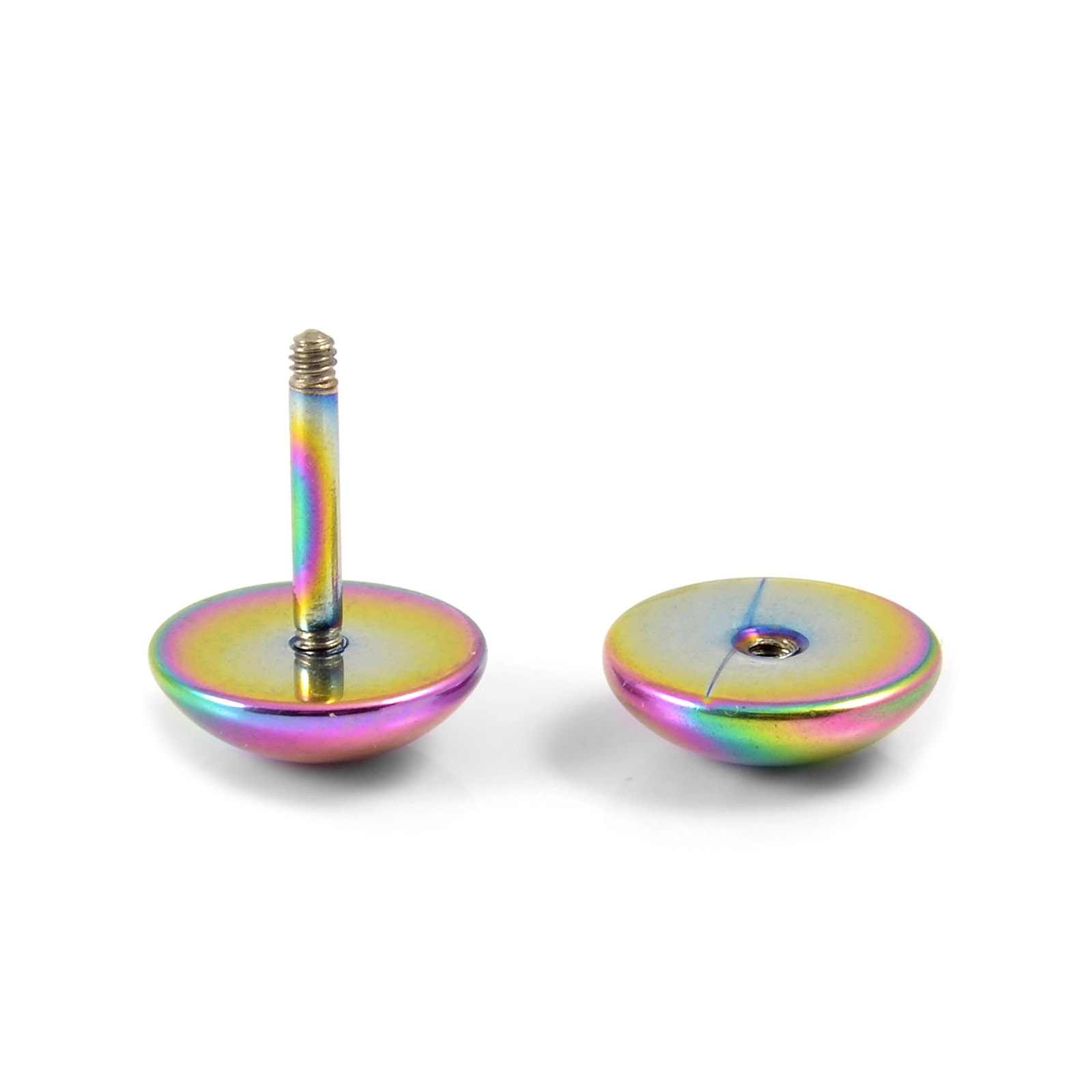 Sentio | 8 mm Regnbuefarget Stud Øredobb av Rustfritt Stål - 3