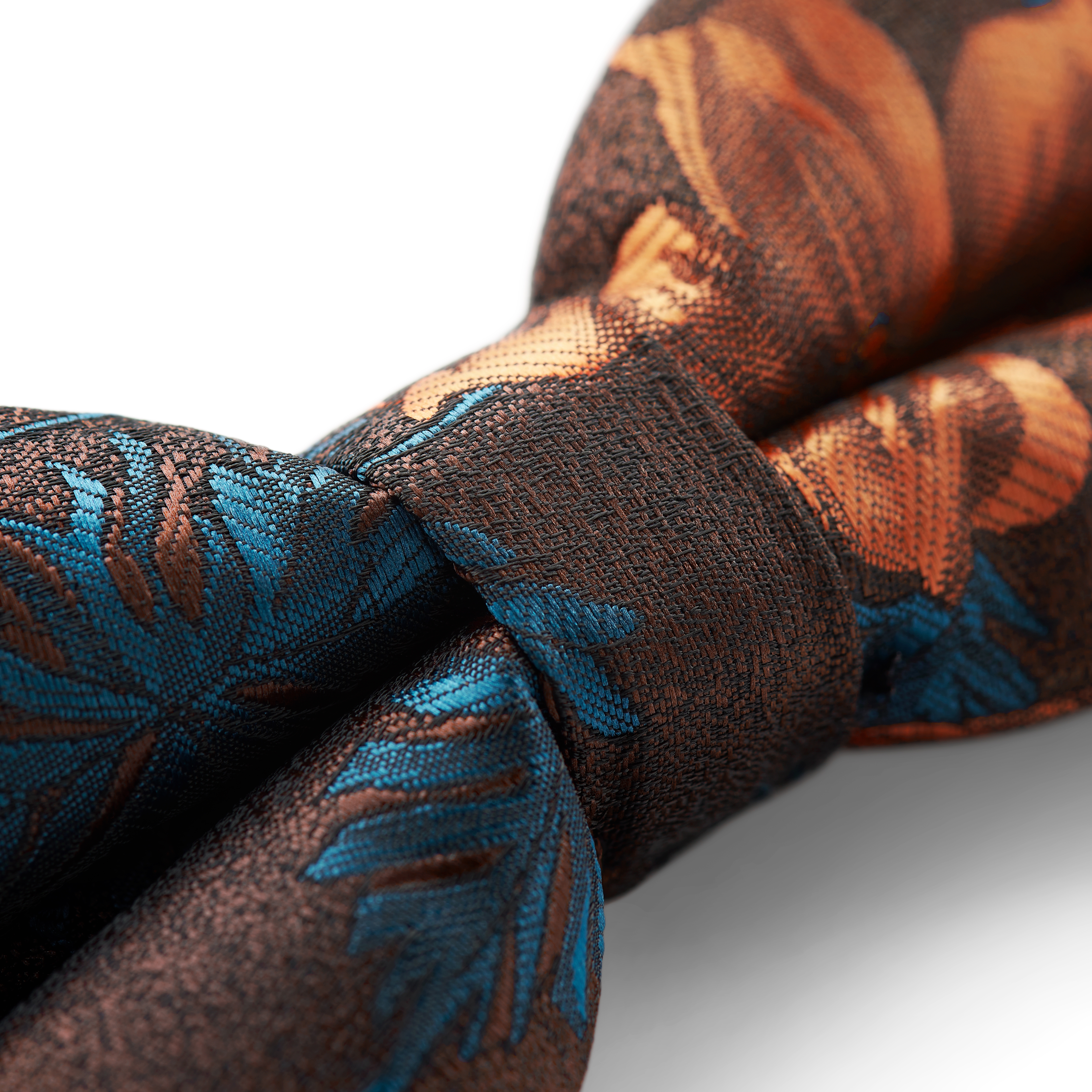 Dianthus | Papillon pre-annodato arancione e turchese con motivo floreale - 3