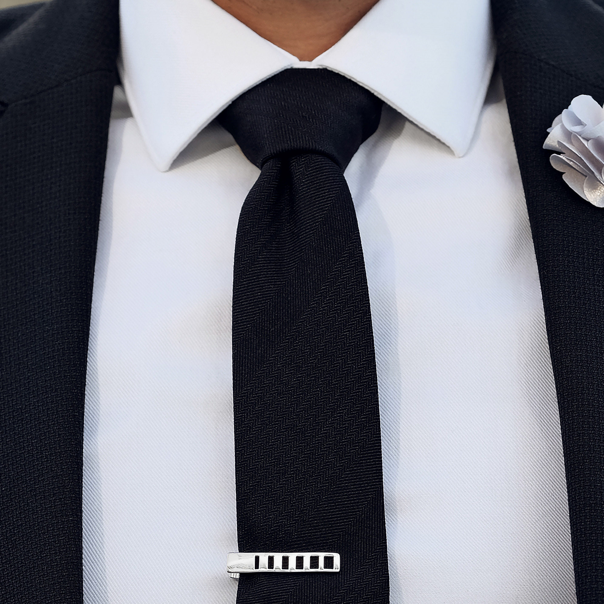 Svart Mönstrad Slips - 3