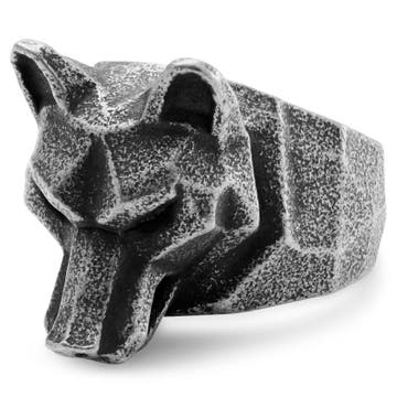Mack szürke farkasfejes acél pecsétgyűrű