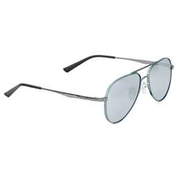 Gunmetal Grey Titanium Polarised Mirror Aviator Sunglasses - 3 - gallery