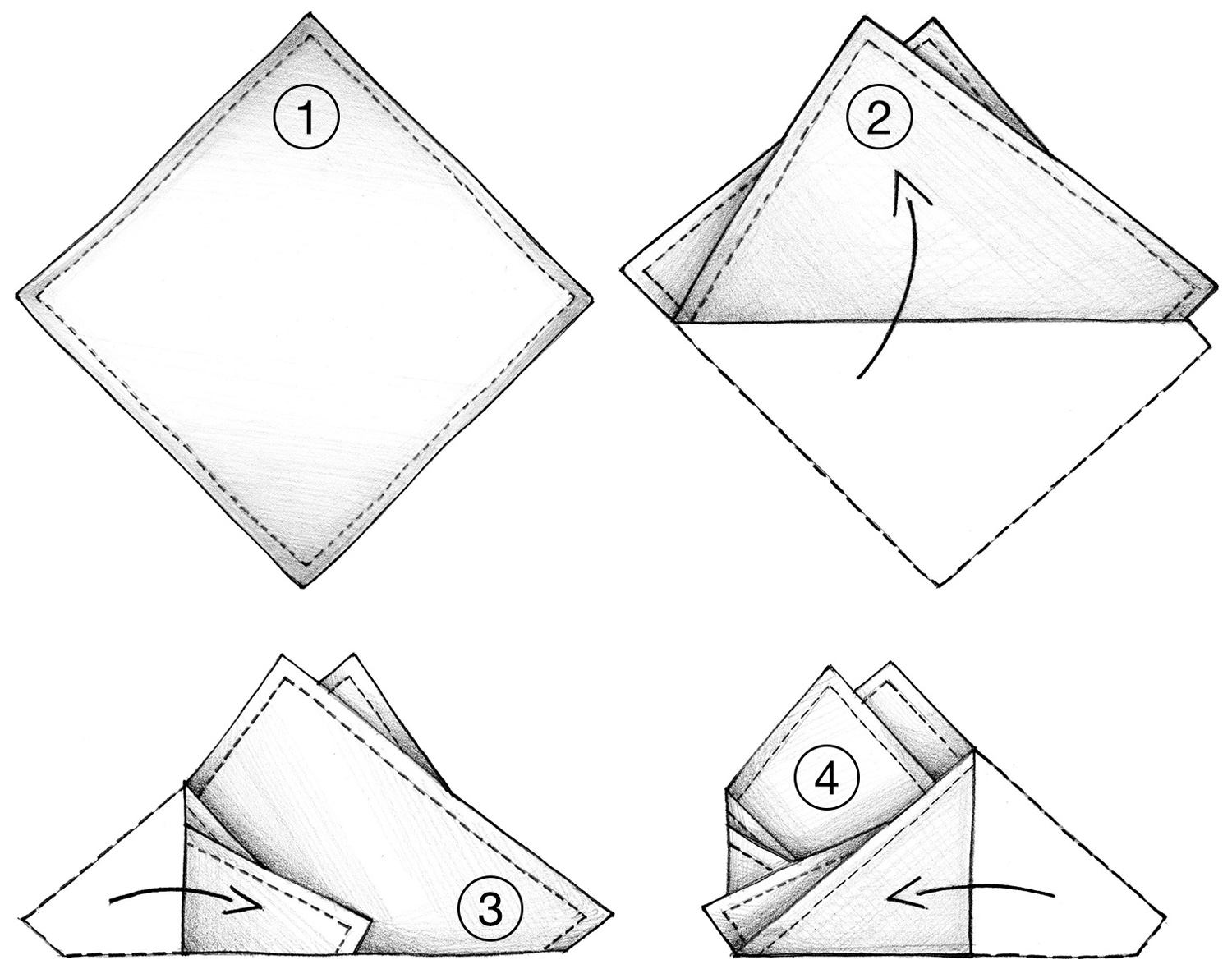 The 2 Point Pocket Square Fold