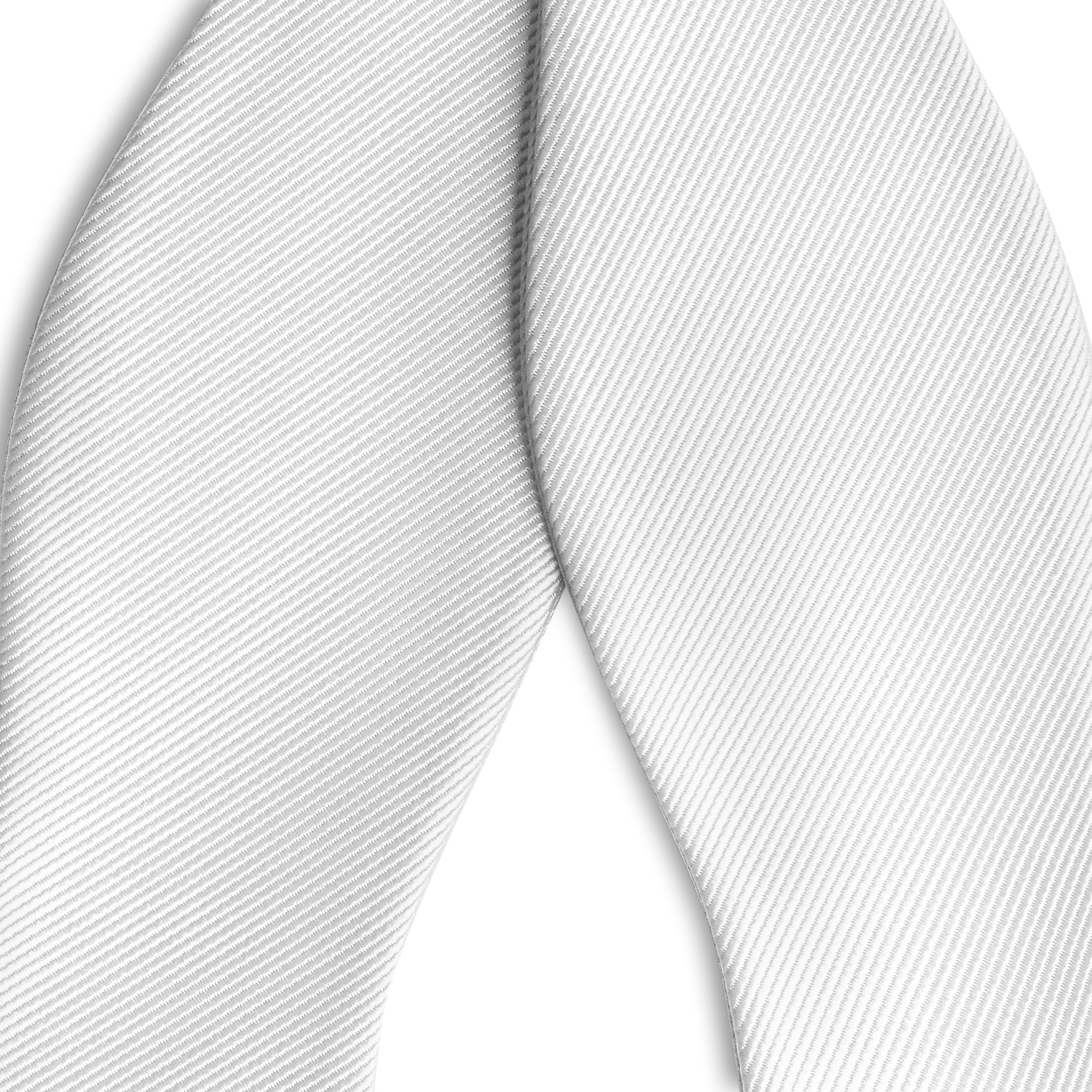 Bílý rypsový vázací motýlek - 2