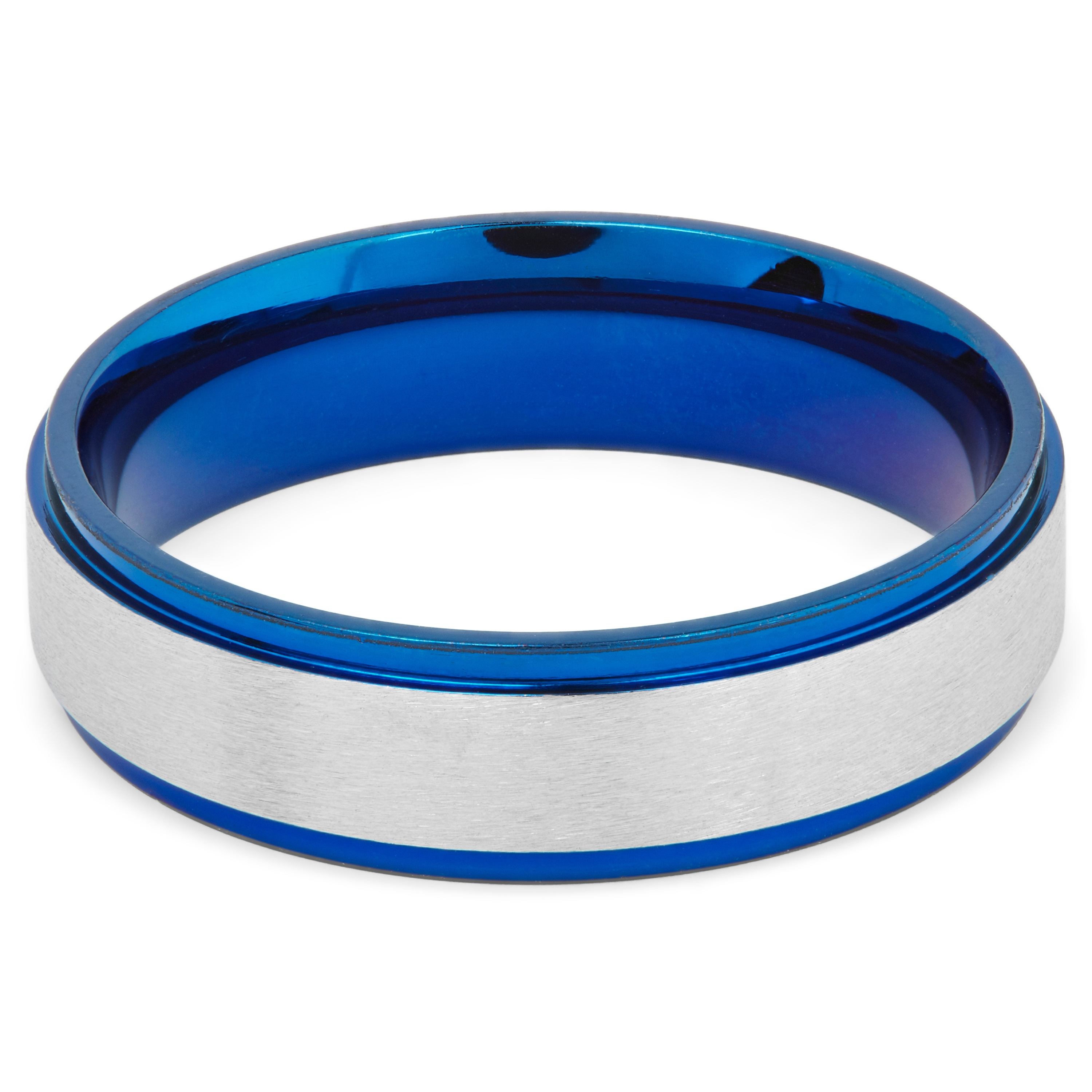 Blå og Sølvtonet Ring - 2