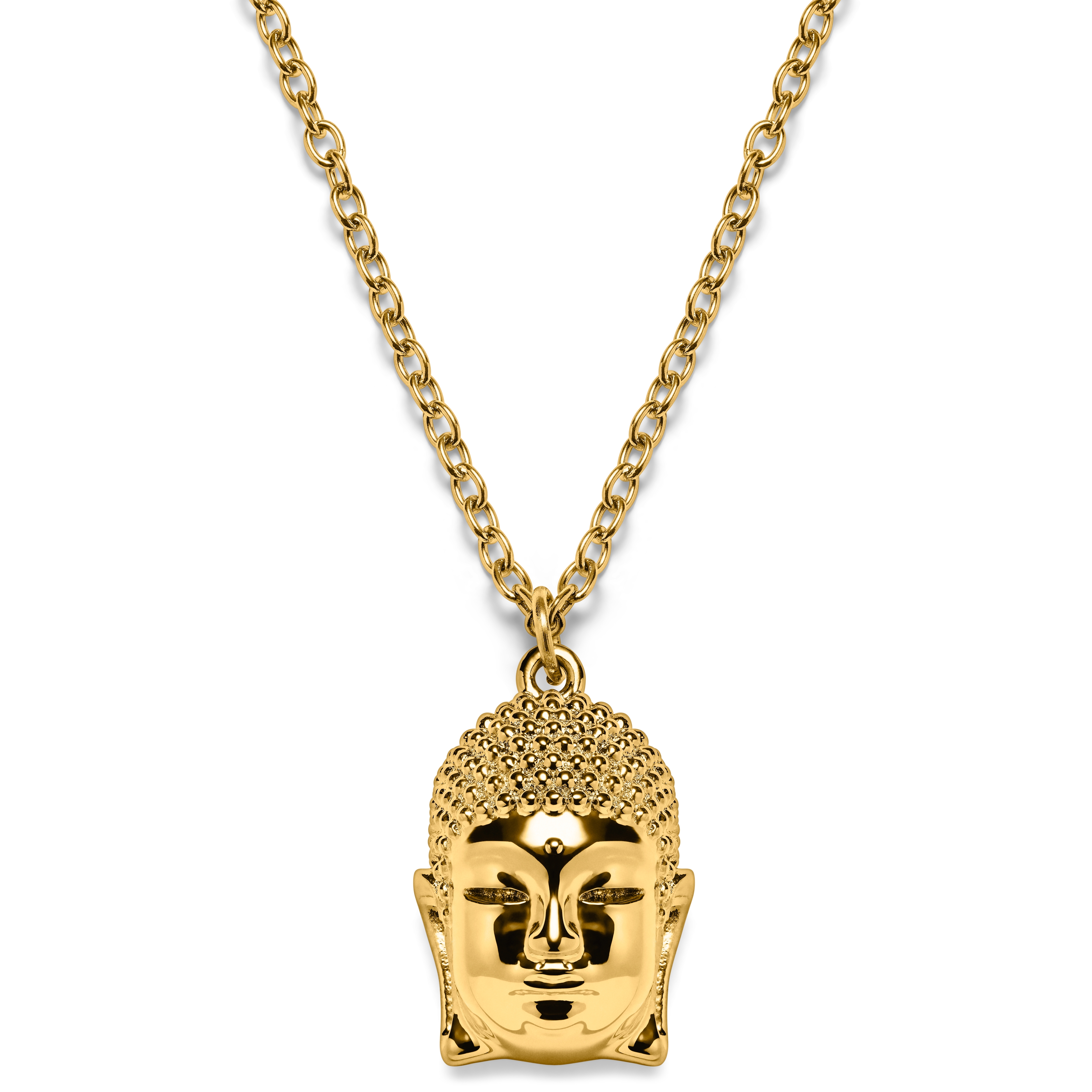 18k 14k gold men's Buddha pendant necklace 3