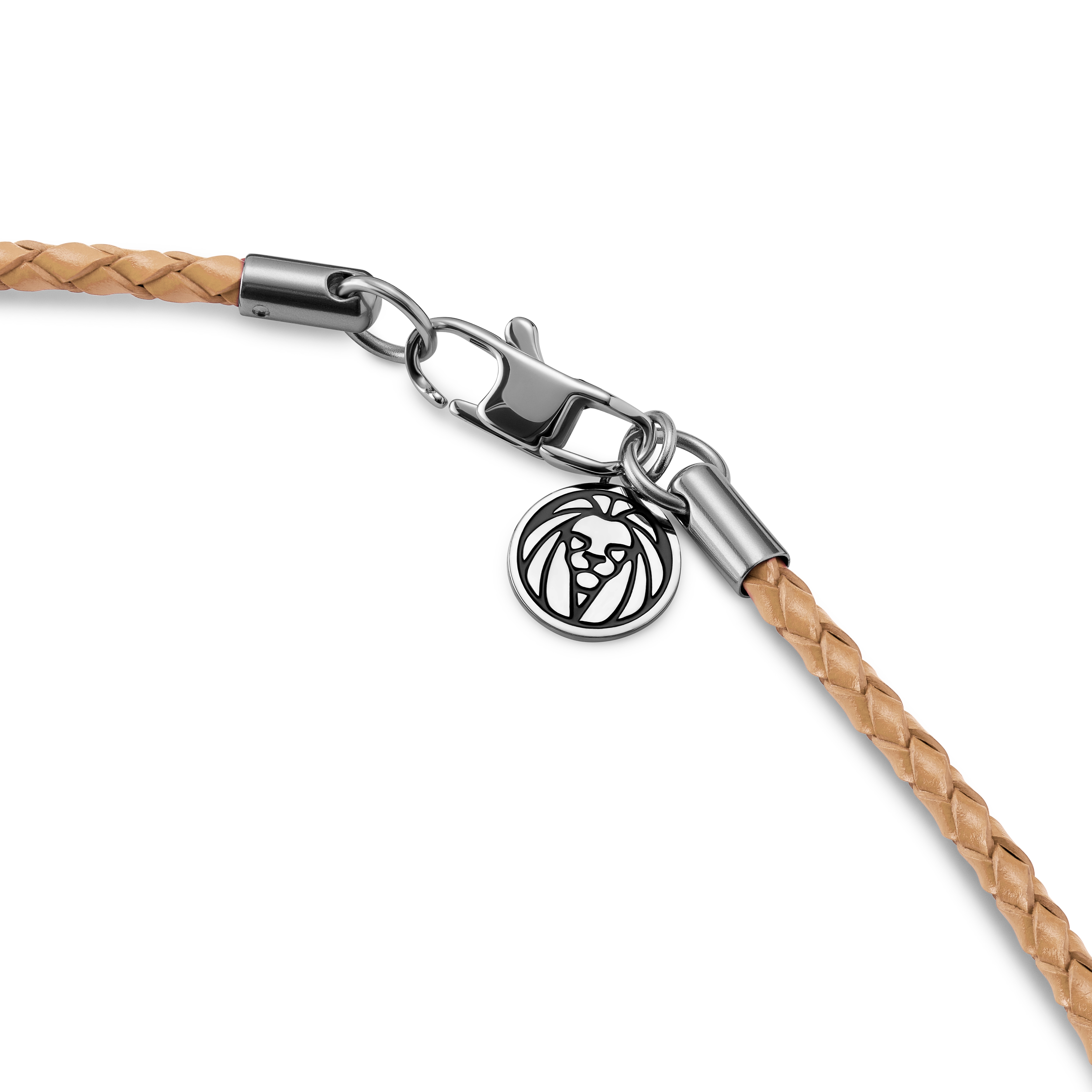 Tenvis | 3 mm Sandfärgat Läderhalsband - 4