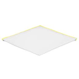 Classic White & Yellow Edge Linen Pocket Square
