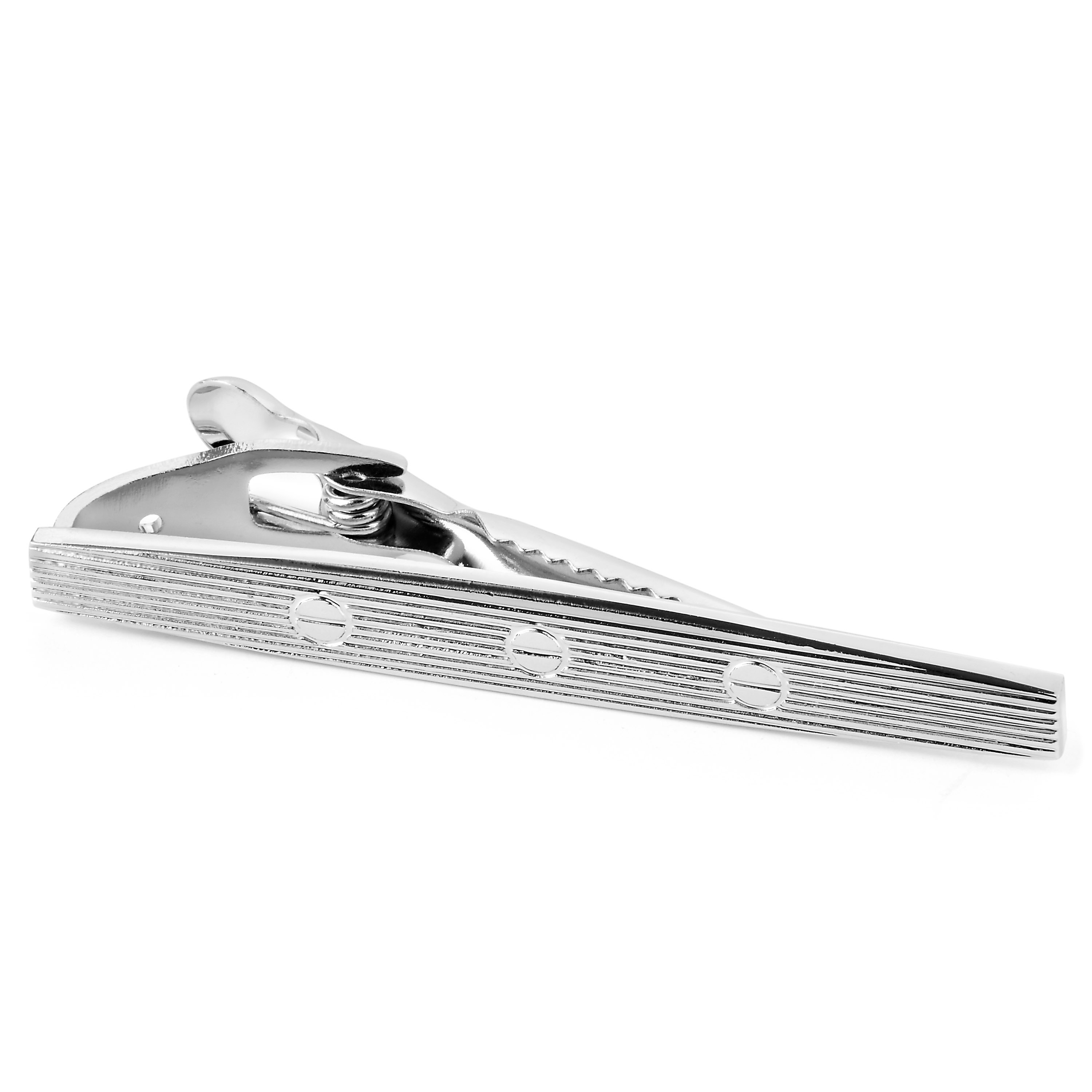Futuristic Silver Tie Clip - 3