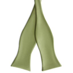 Light Green Self-Tie Grosgrain Bow Tie