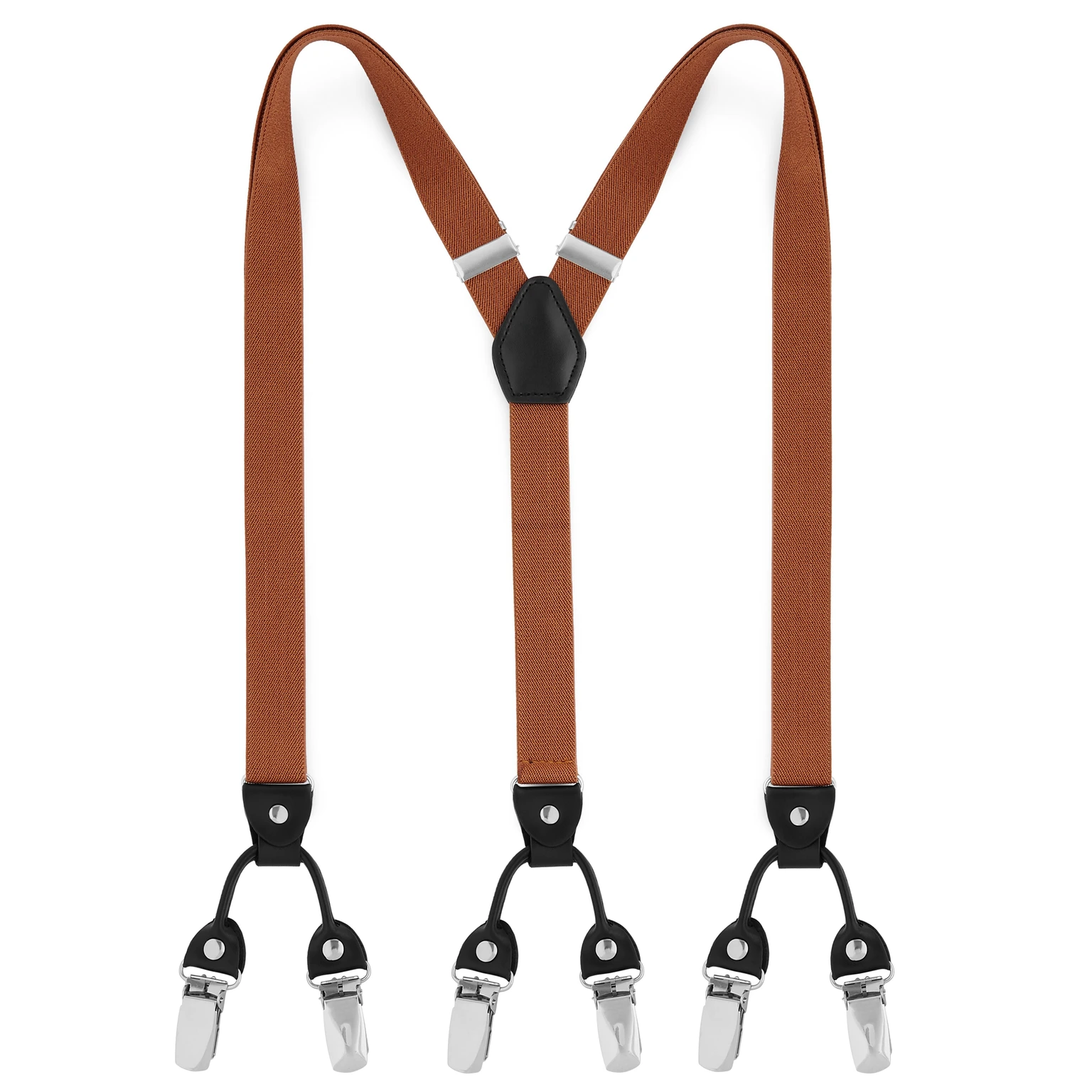 Slim Light Brown Clip-On Braces Slim Light Brown Clip-On Braces
