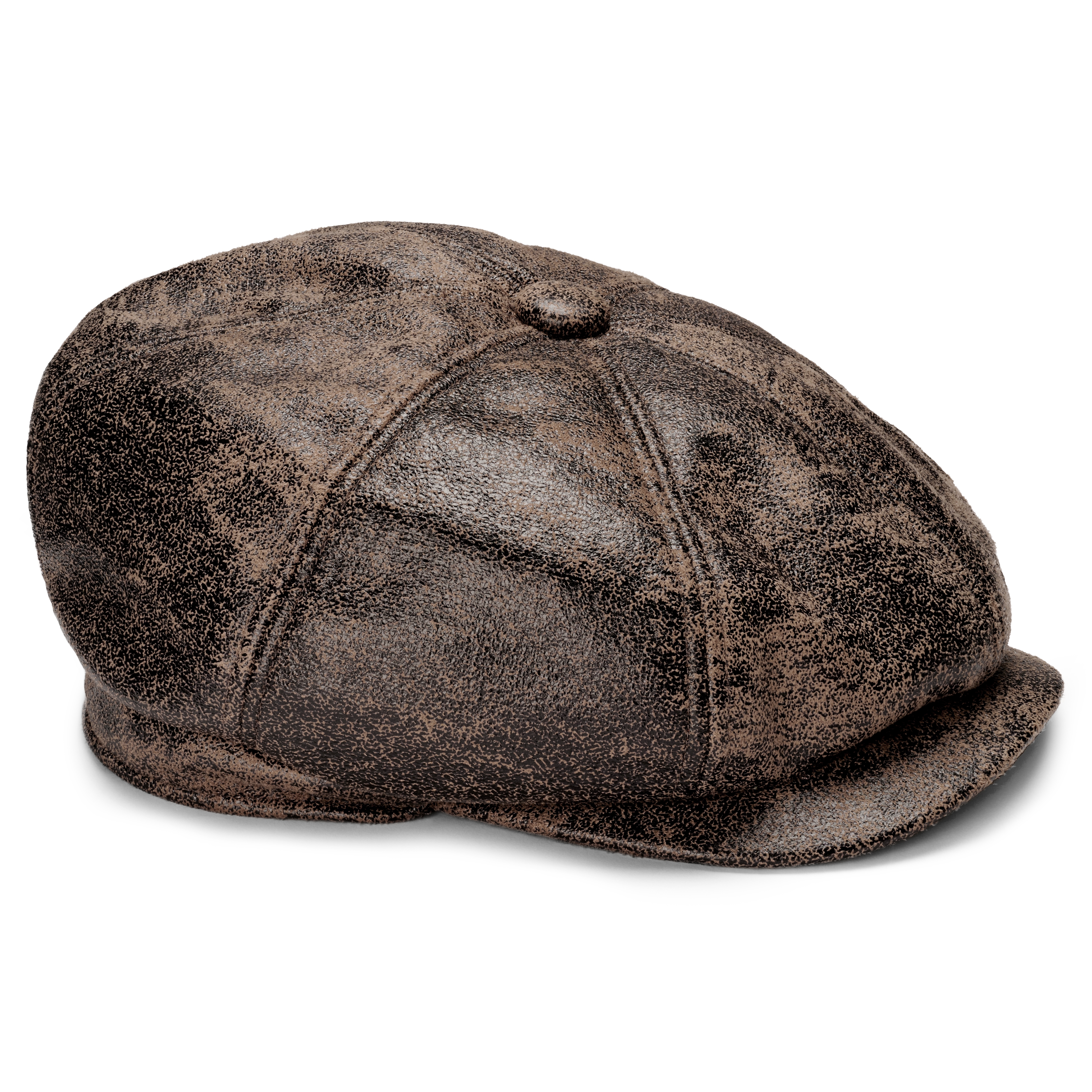 Brown Newsboy Cap - 3