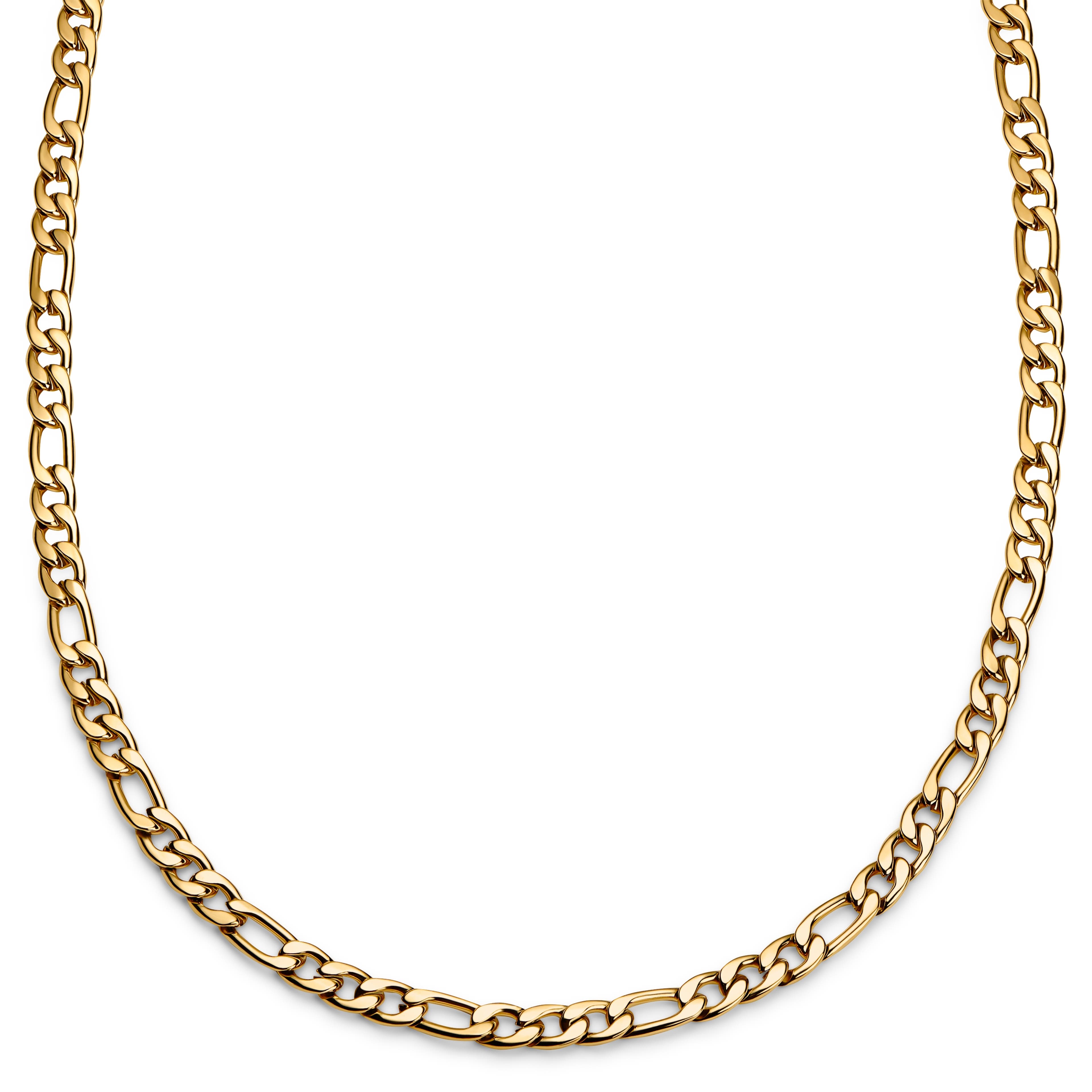 Essentials | 8 mm Goldfarbene Figaro Halskette