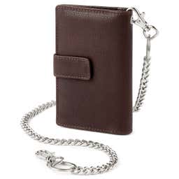 Skórzany brązowy portfel RFID Liam