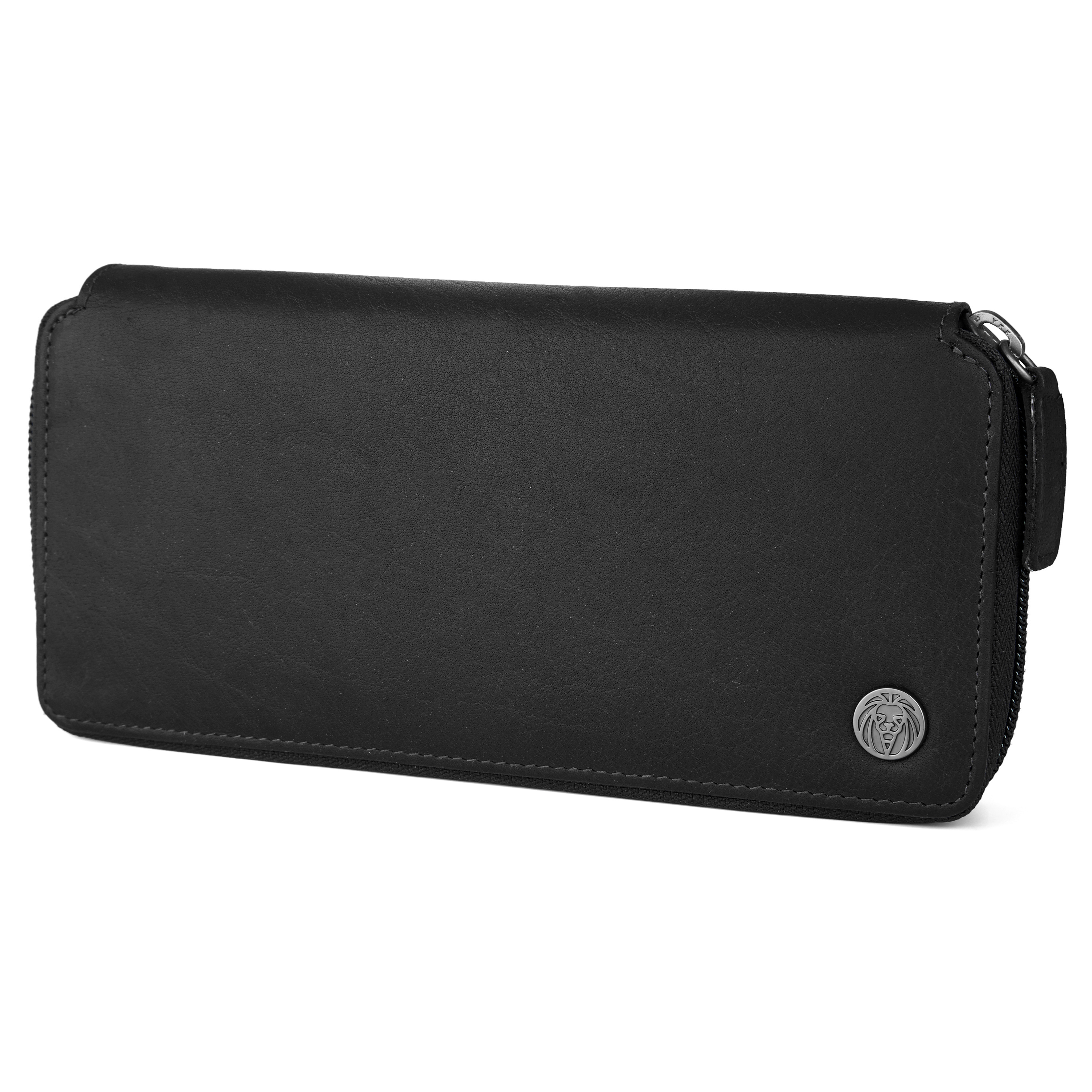 Oxford Classic Large Black Leather Wallet - 1