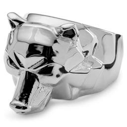 Mack | Silver-Tone Stainless Bear Ring