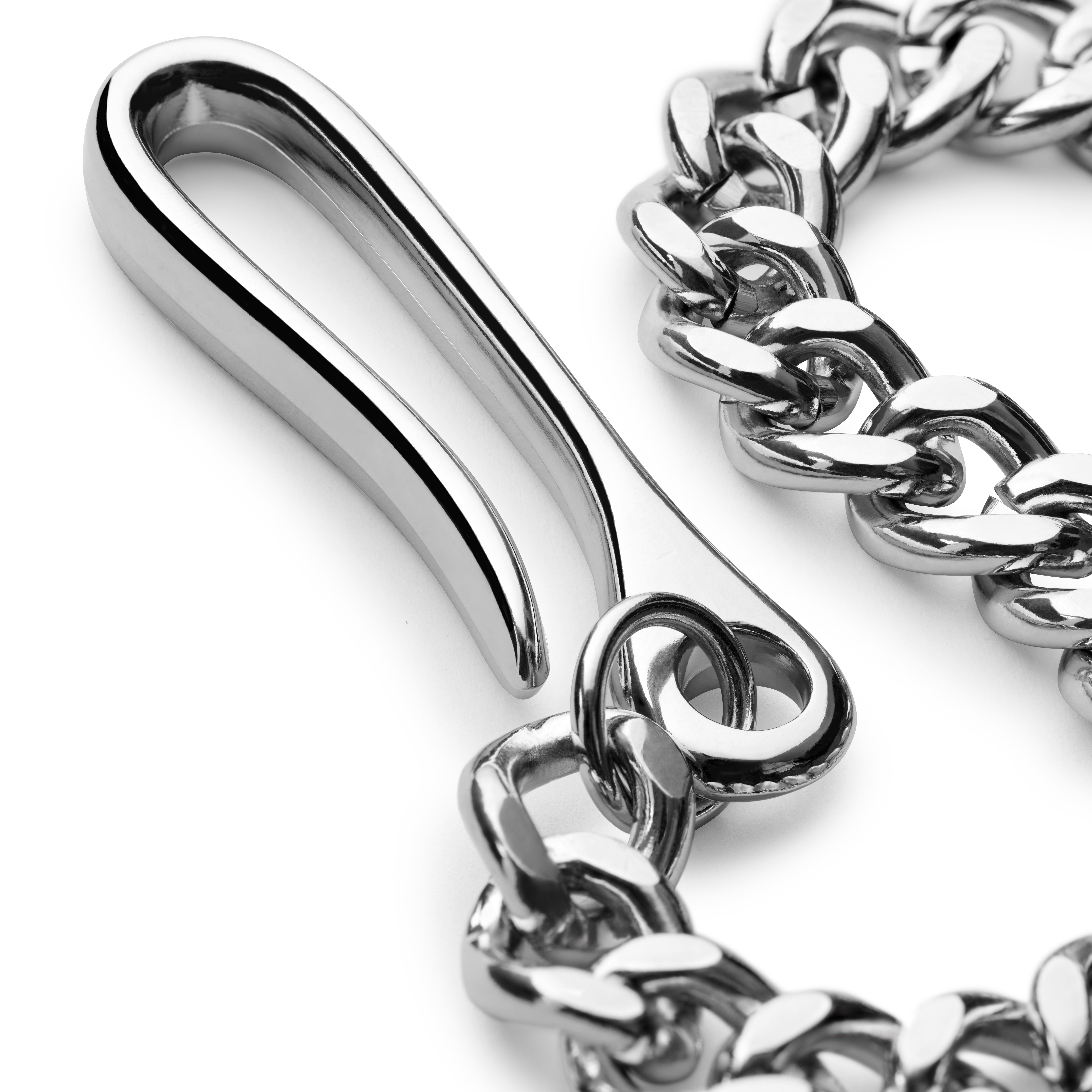 Sølvfarget Kort Krokkjede - 4